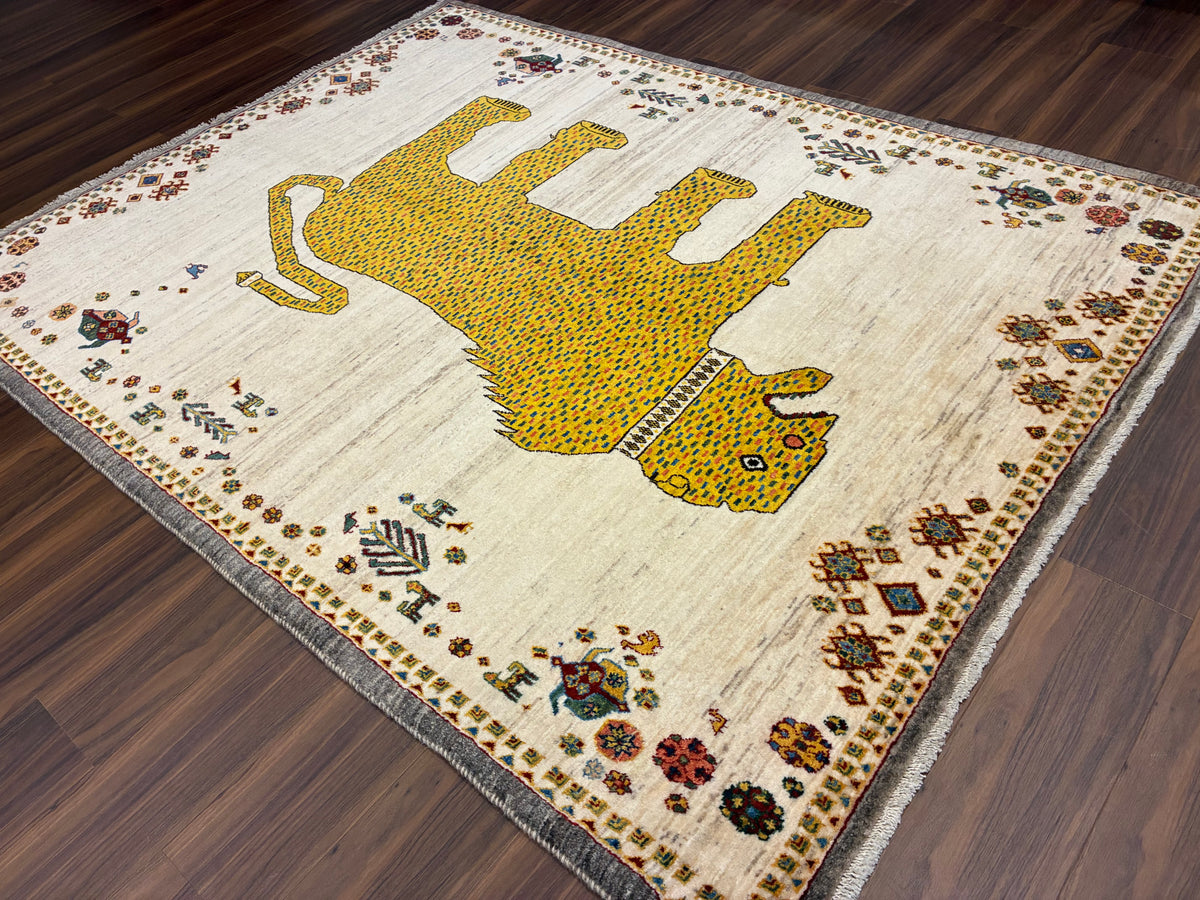【千葉店】カシュクリギャッベ  202cm x 155cm RJ14838