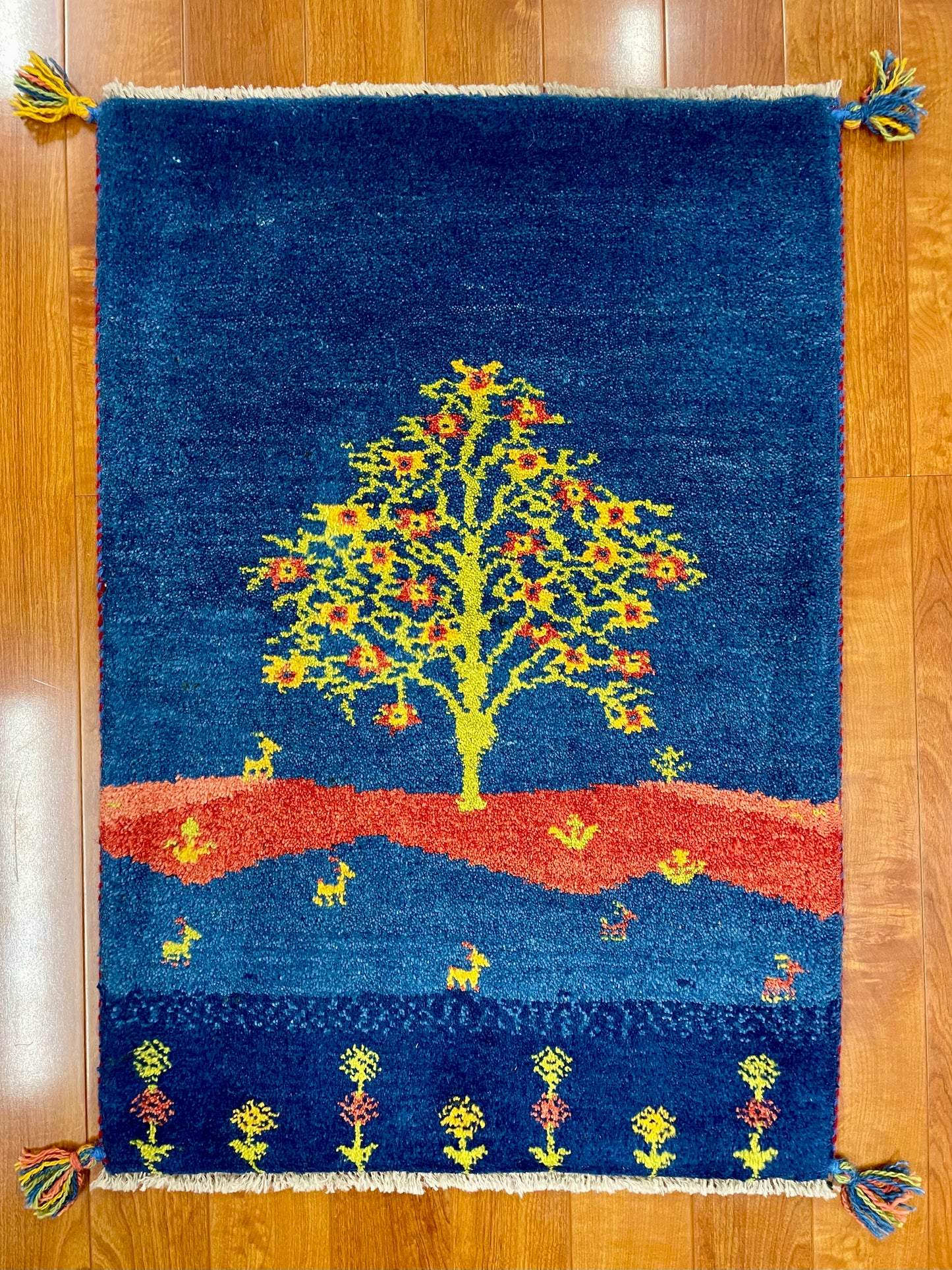 【オンライン限定】ギャッベ 90cm x 62cm RD1616