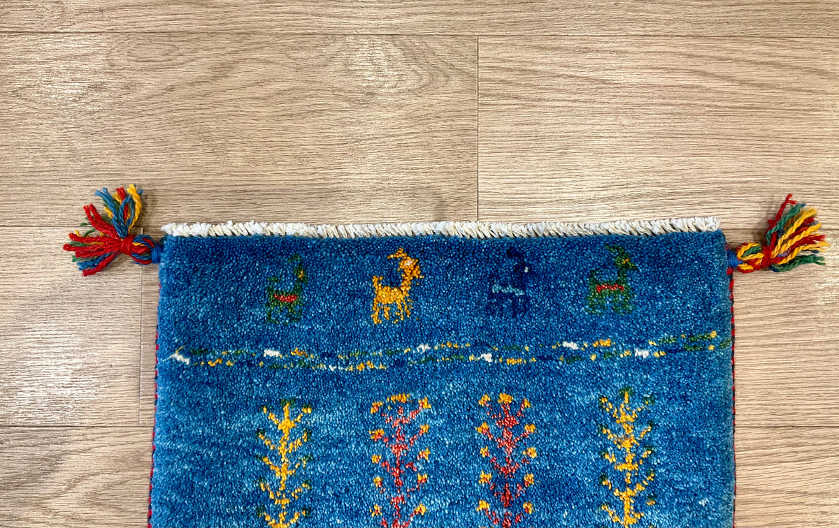 【福岡店】ギャッベ 44cm x 39cm Z3313