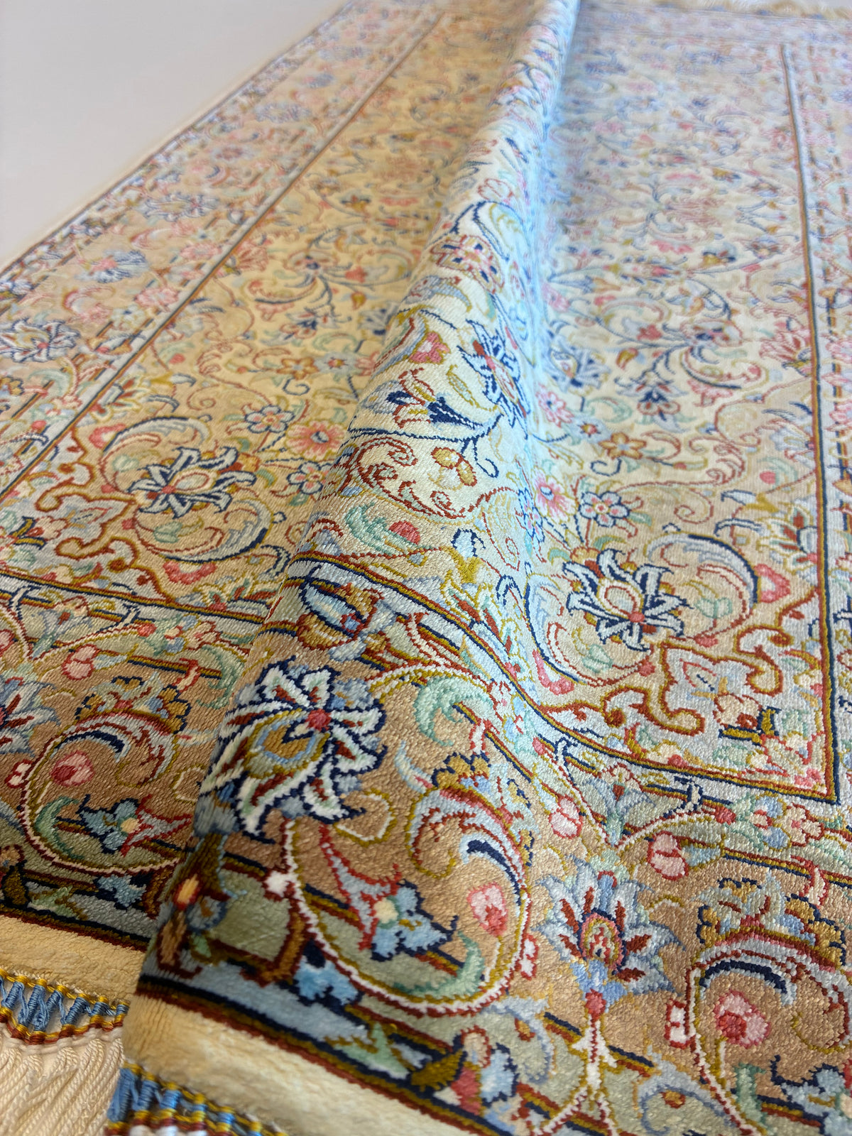 【千葉店】カシャーンシルク アルシャディ工房 92cm x 60cm NT11325