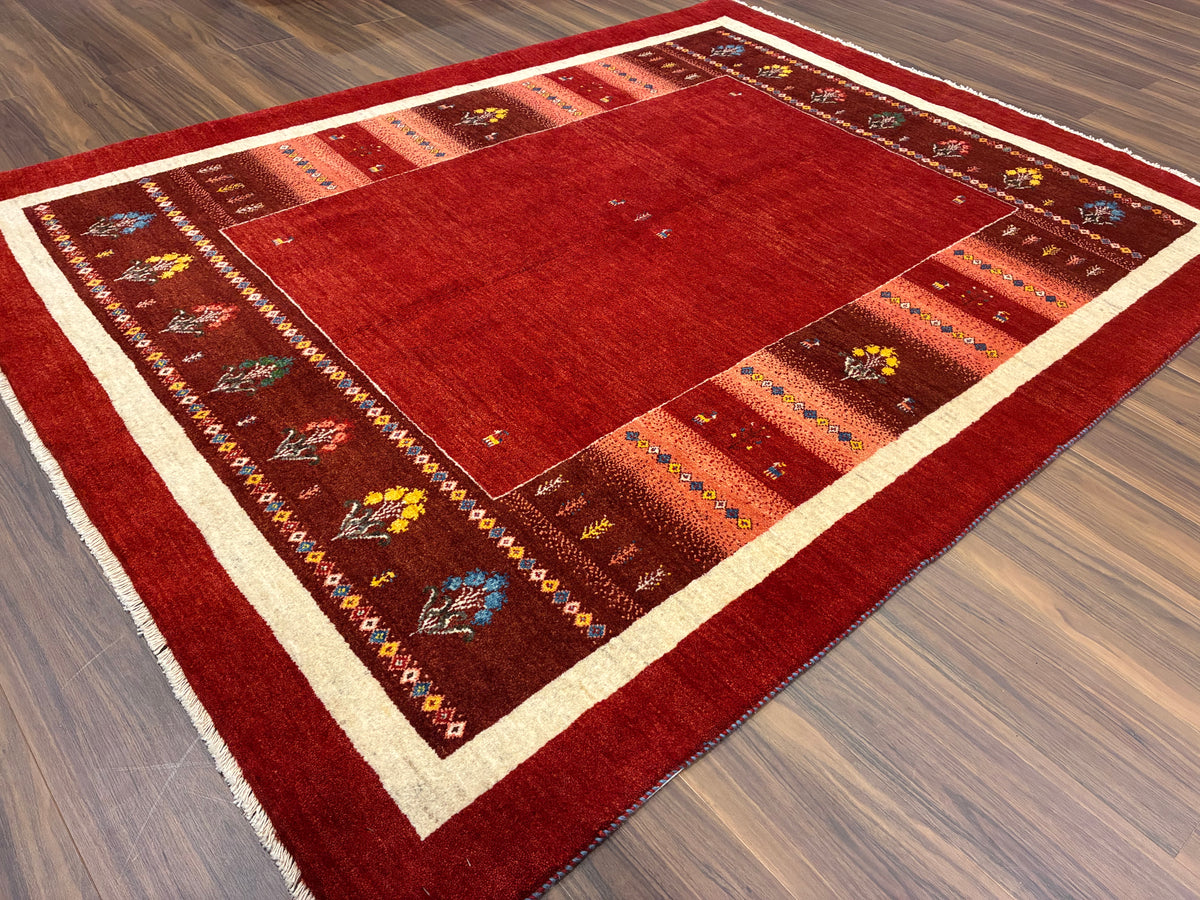 【千葉店】カシュクリギャッベ  205cm x 158cm RJ11841