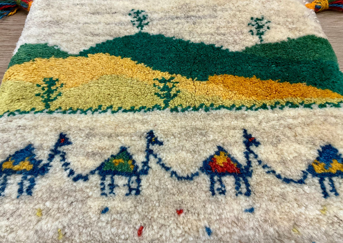 ギャッベ 42cm x 38cm Z1515