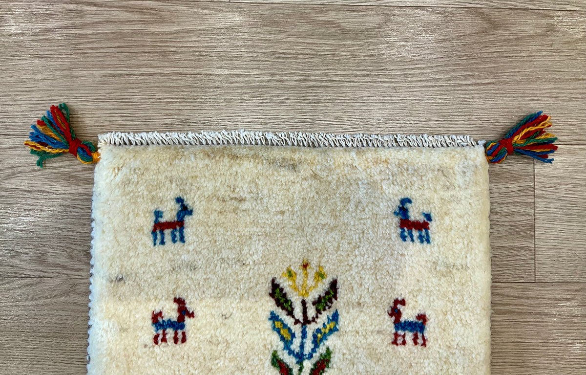 【福岡店】ギャッベ 43cm x 37cm Z3680