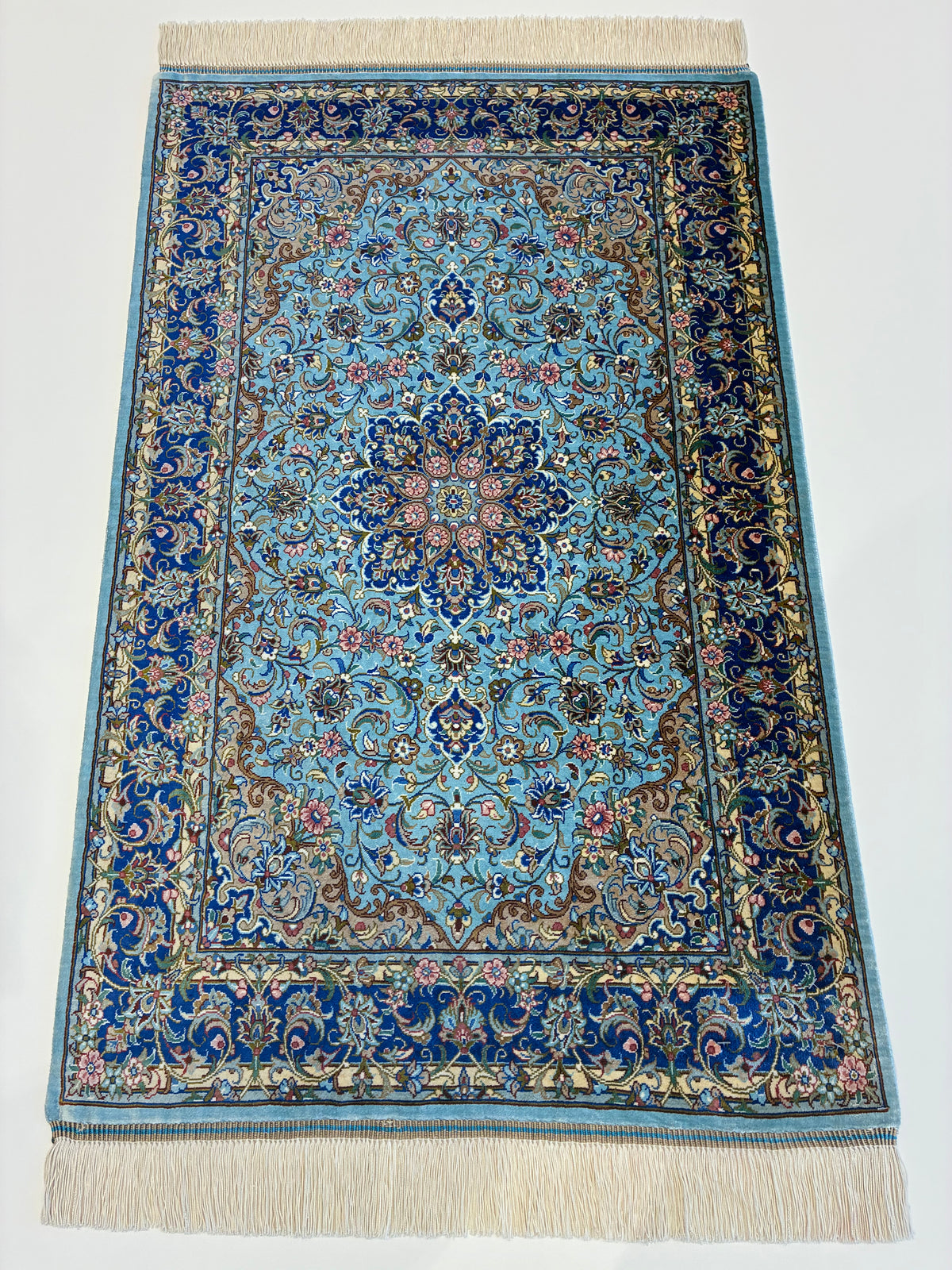 【千葉店】カシャーンシルク アルシャディ工房 95cm x 60cm SEM48838