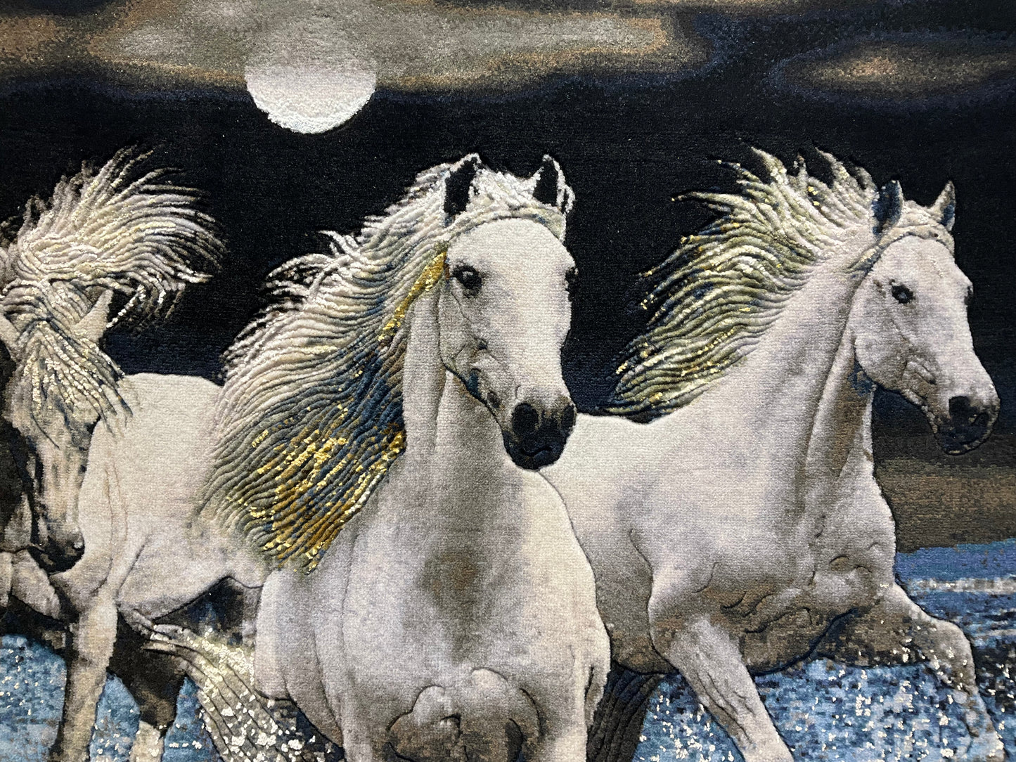 【額装】タブリーズ (3頭の白馬) 98cm x 80cm PS8569