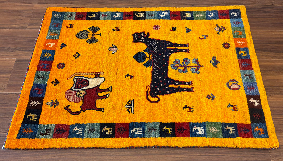 【千葉店】カシュクリギャッベ 90cm x 62cm RJ16880