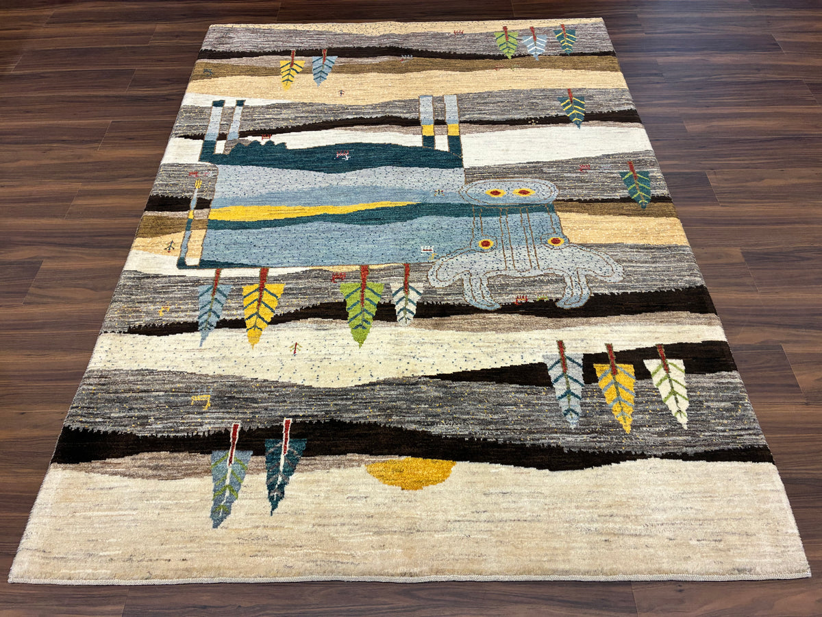 【千葉店】カシュクリギャッベ  199cm x 148cm RJ17447