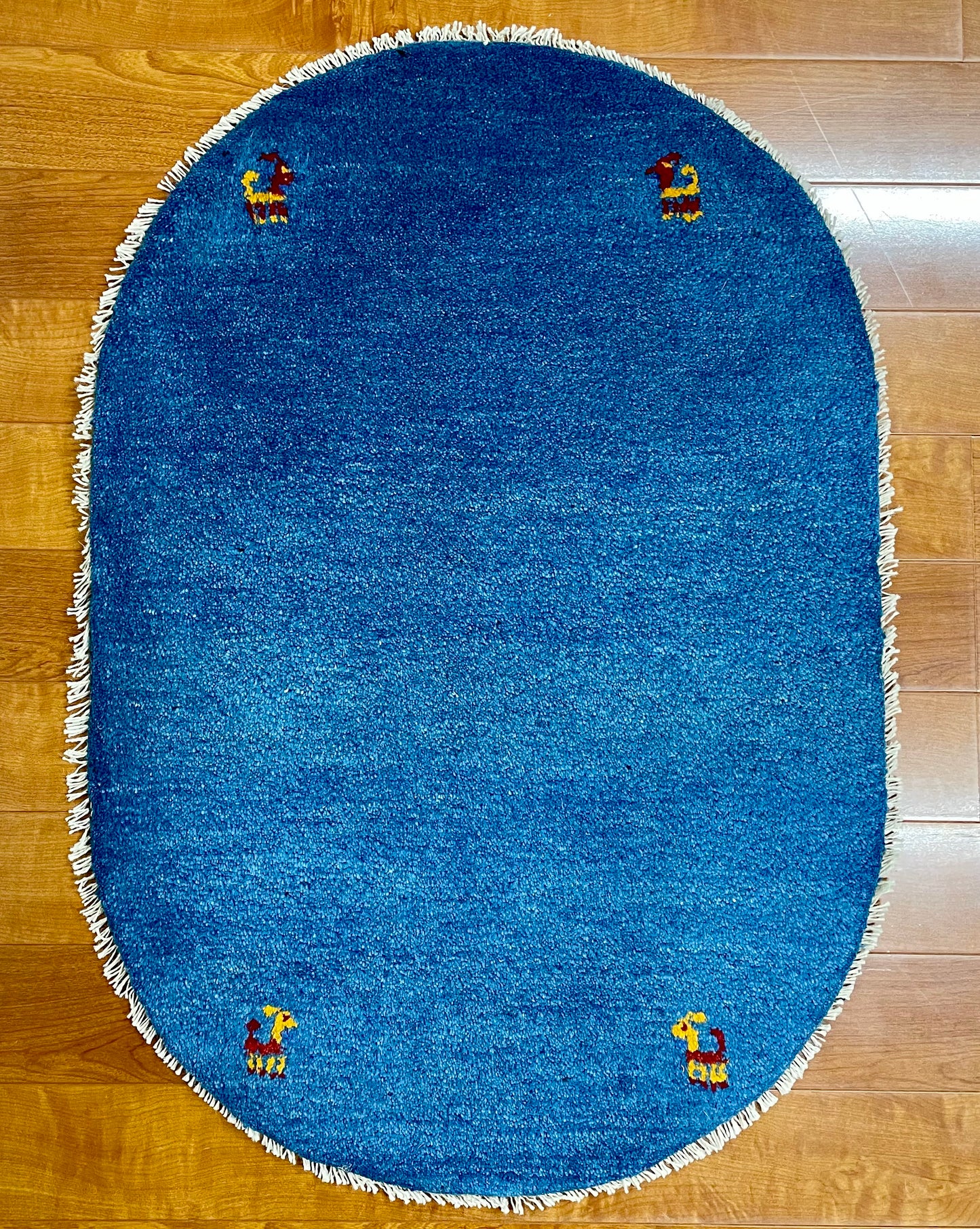 【オンライン限定】ギャッベ 90cm x 62cm (楕円形) RJ12317
