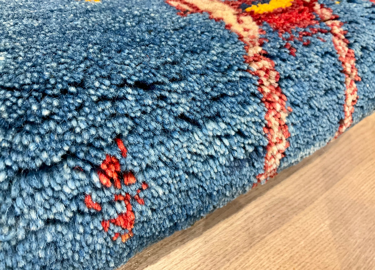 【福岡店】ギャッベ 43cm x 38cm Z3587