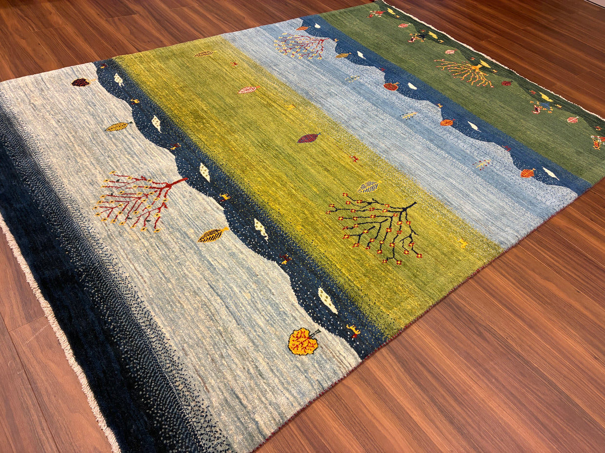 【千葉店】カシュクリギャッベ  210cm x 150cm BT5129