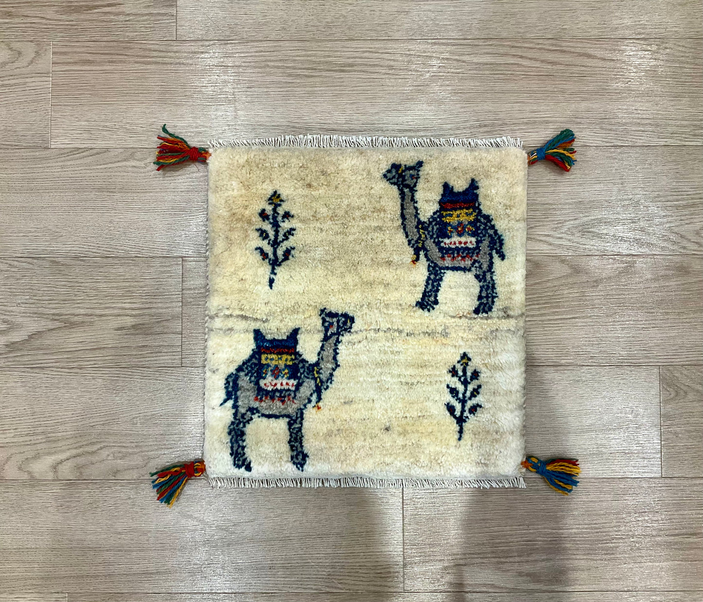 ギャッベ 44cm x 45cm Z1216