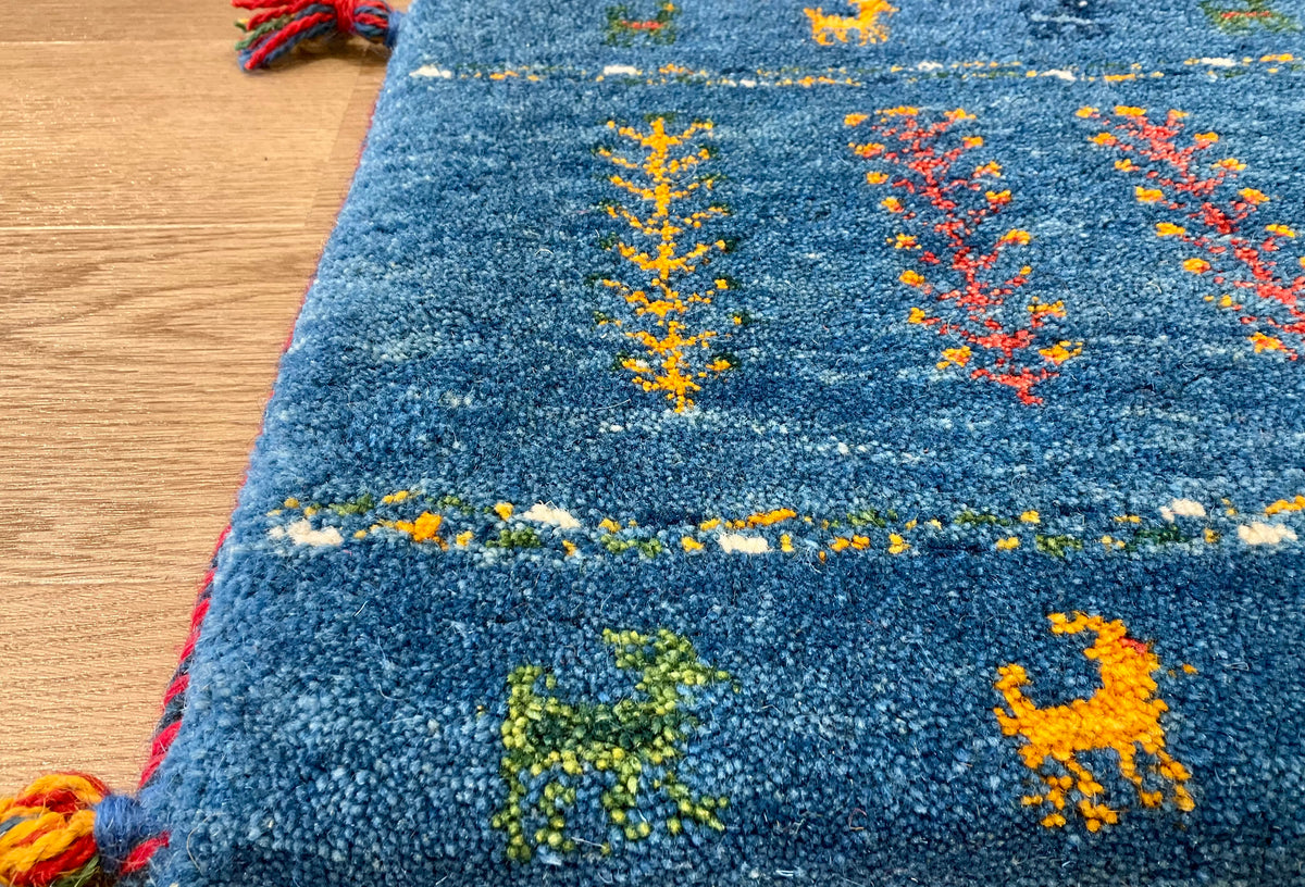 【福岡店】ギャッベ 44cm x 39cm Z3313