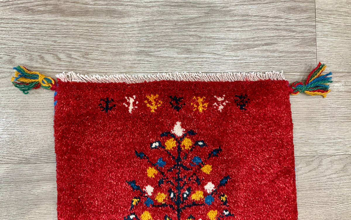【福岡店】ギャッベ 41cm x 38cm Z3386
