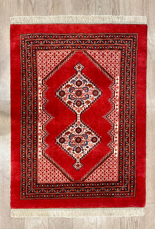 167×124cm 手織りペルシャ絨毯 かっき カシュガイラグ トライバルラグ