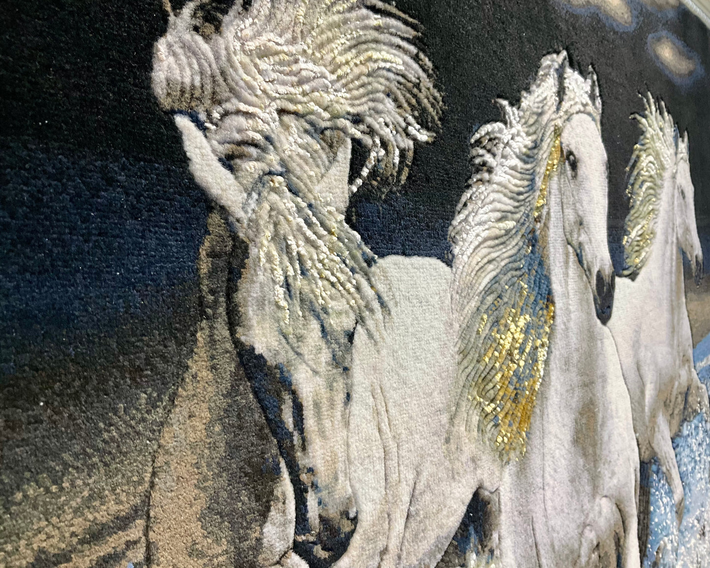 【額装】タブリーズ (3頭の白馬) 98cm x 80cm PS8569