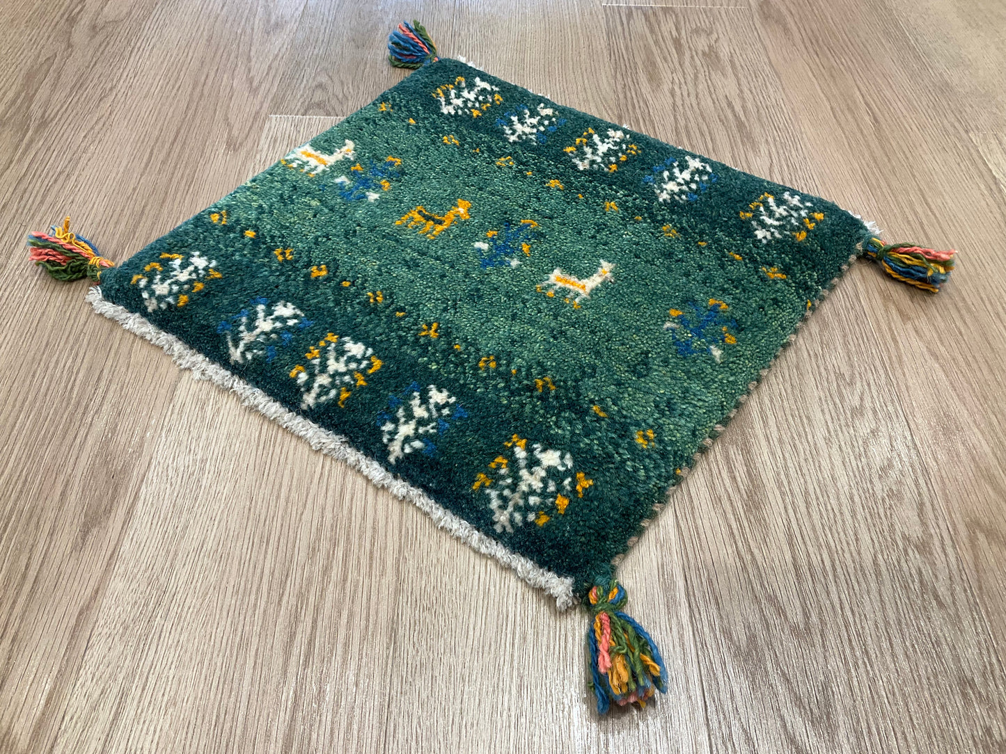 ギャッベ 40cm x 39cm AJ21223