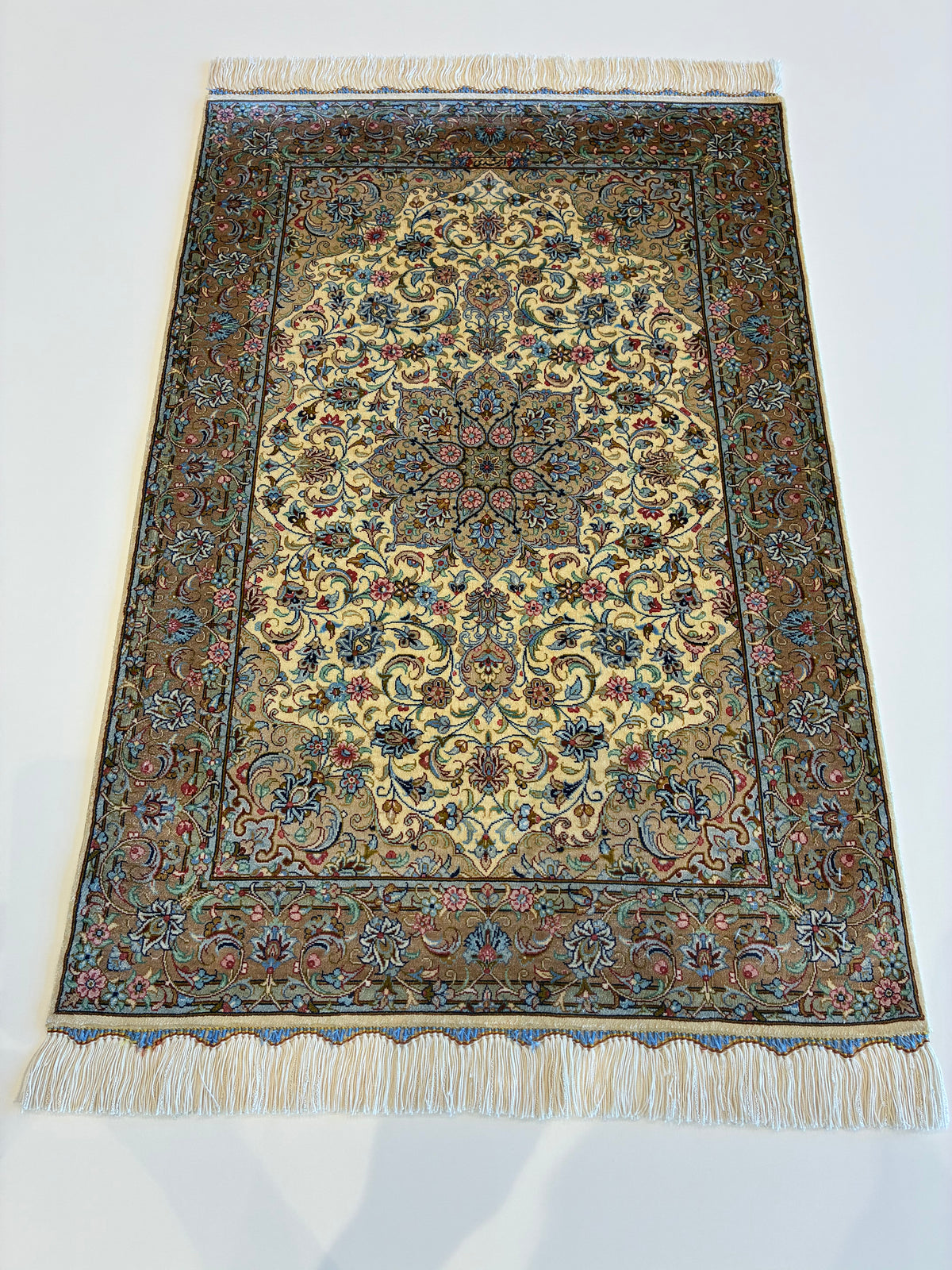 【千葉店】カシャーンシルク アルシャディ工房 92cm x 60cm NT11325