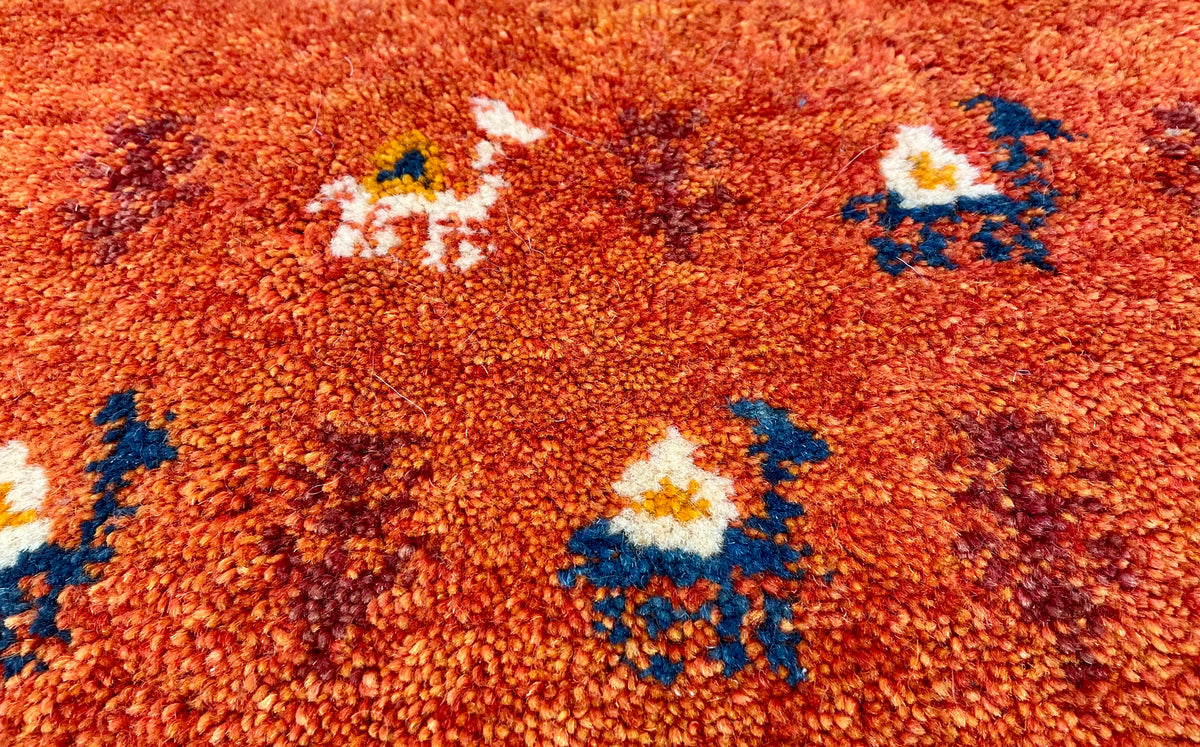 【福岡店】ギャッベ 41cm x 40cm Z2988