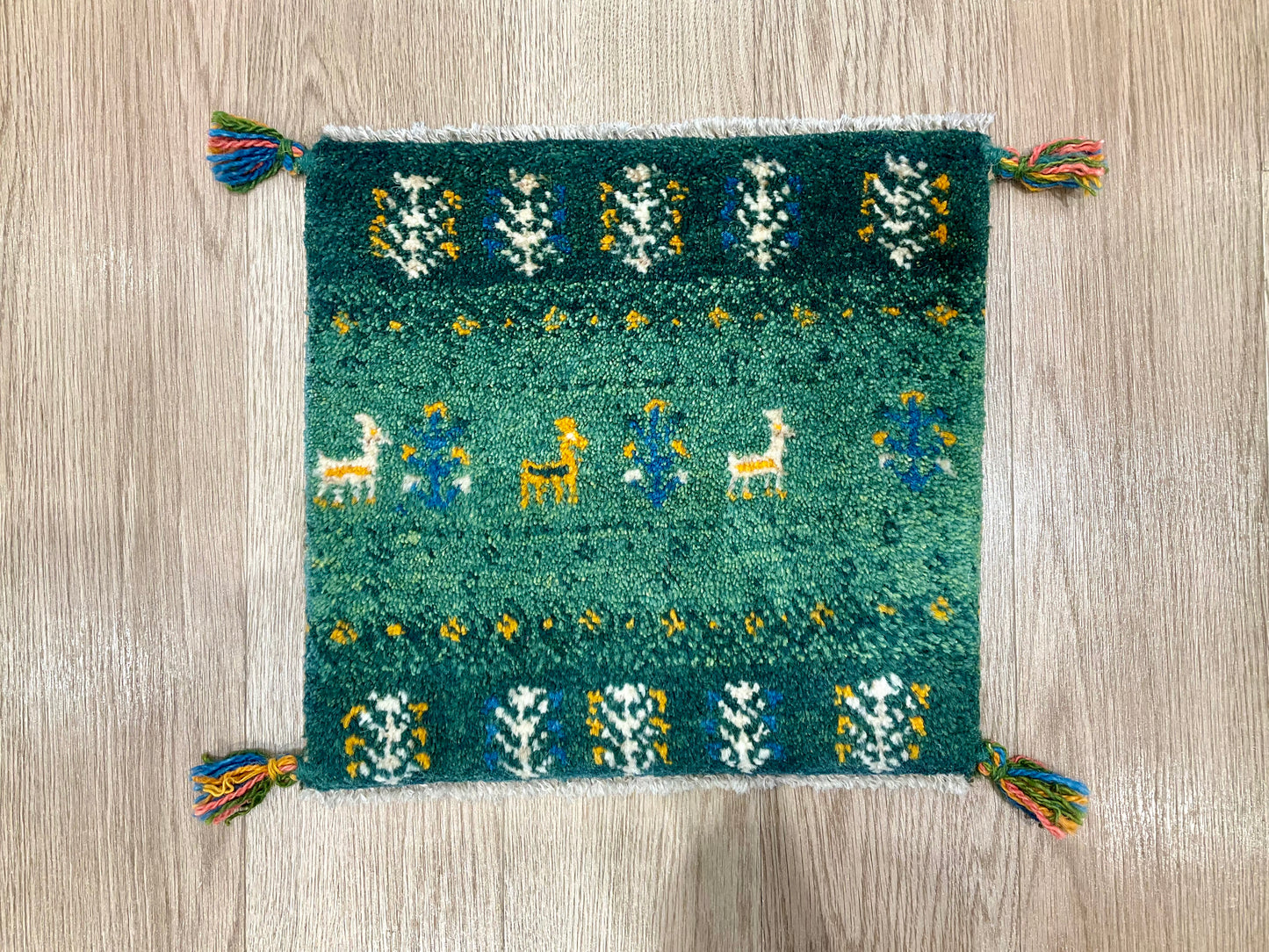 ギャッベ 40cm x 39cm AJ21223