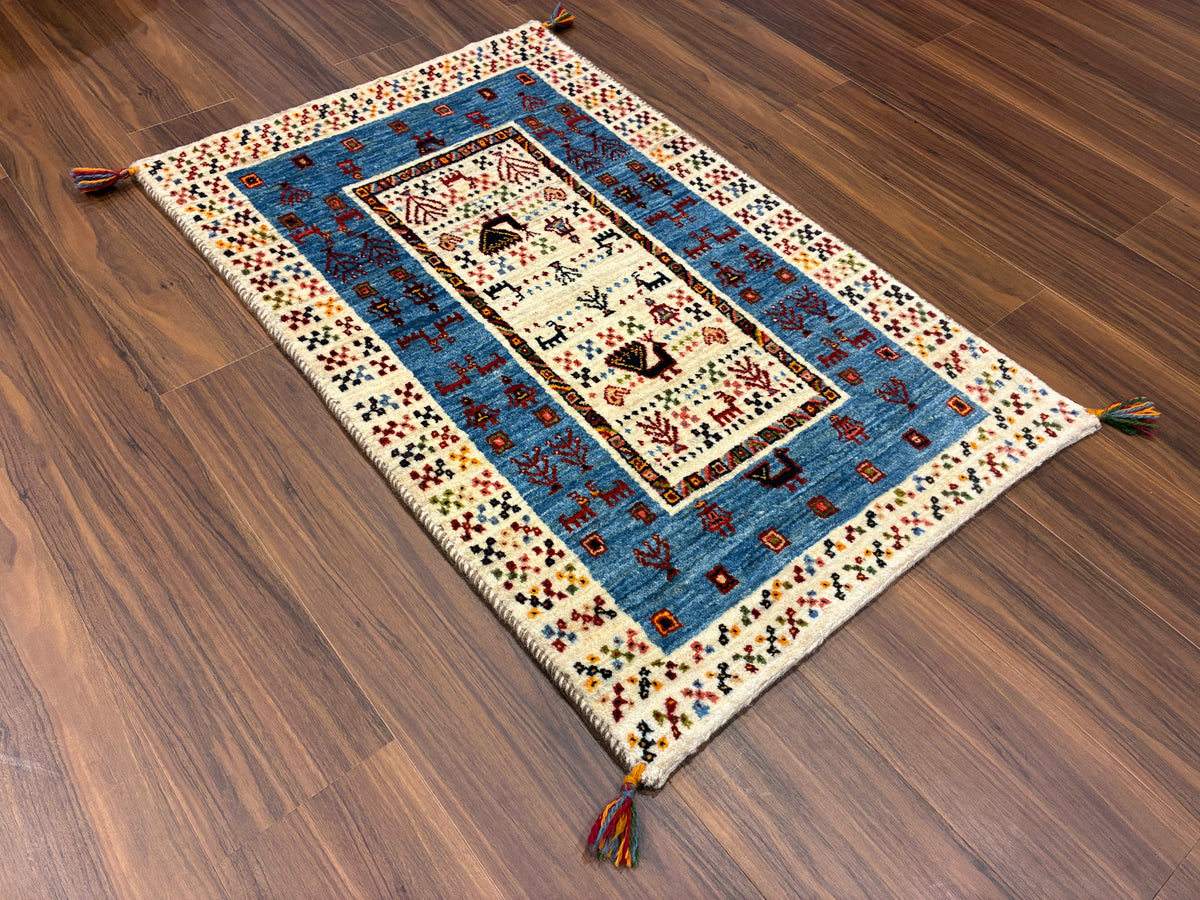 【千葉店】カシュクリギャッベ 98cm x 64cm RJ12247