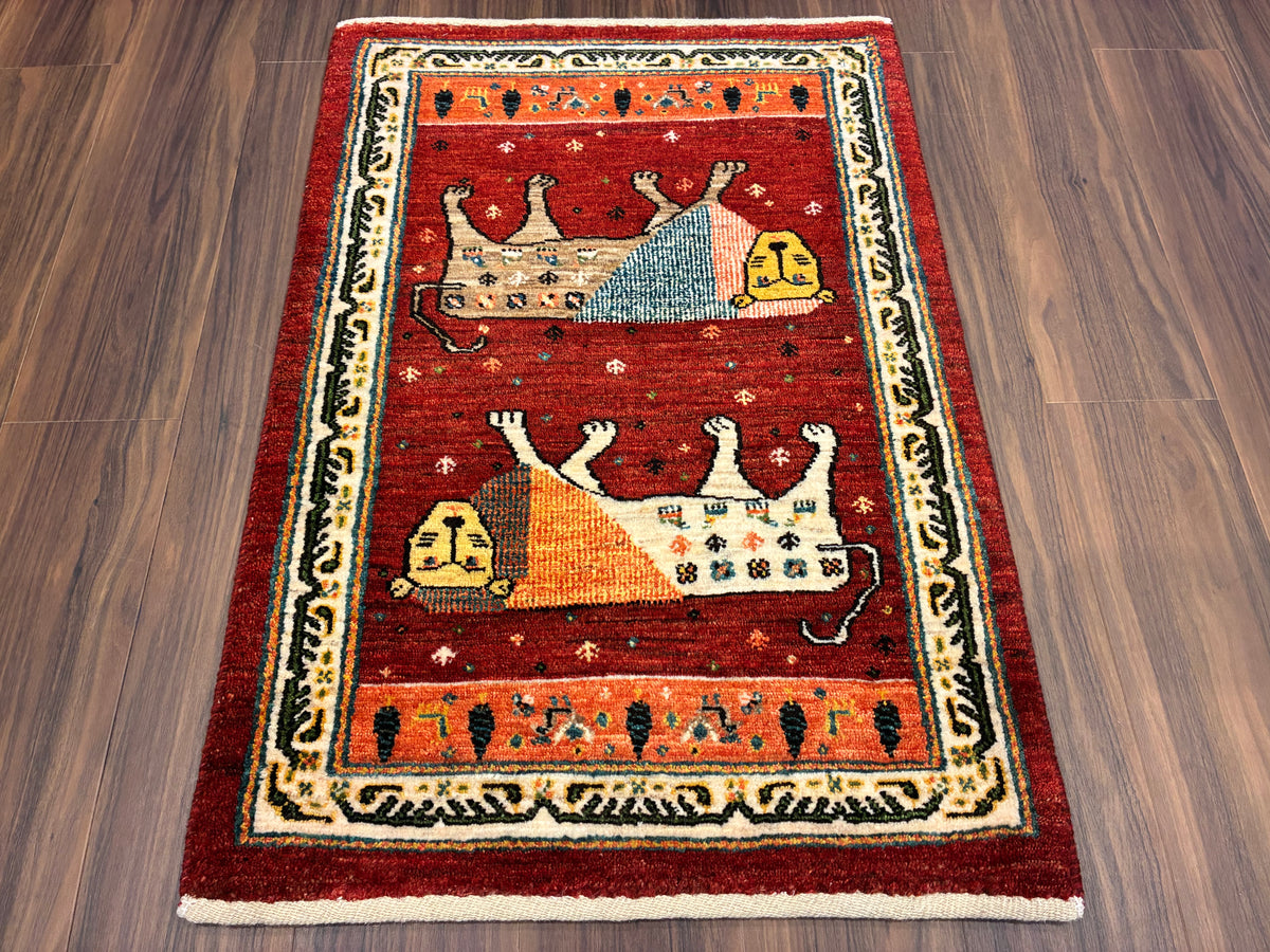 【千葉店】カシュクリギャッベ 89cm x 62cm RJ17291