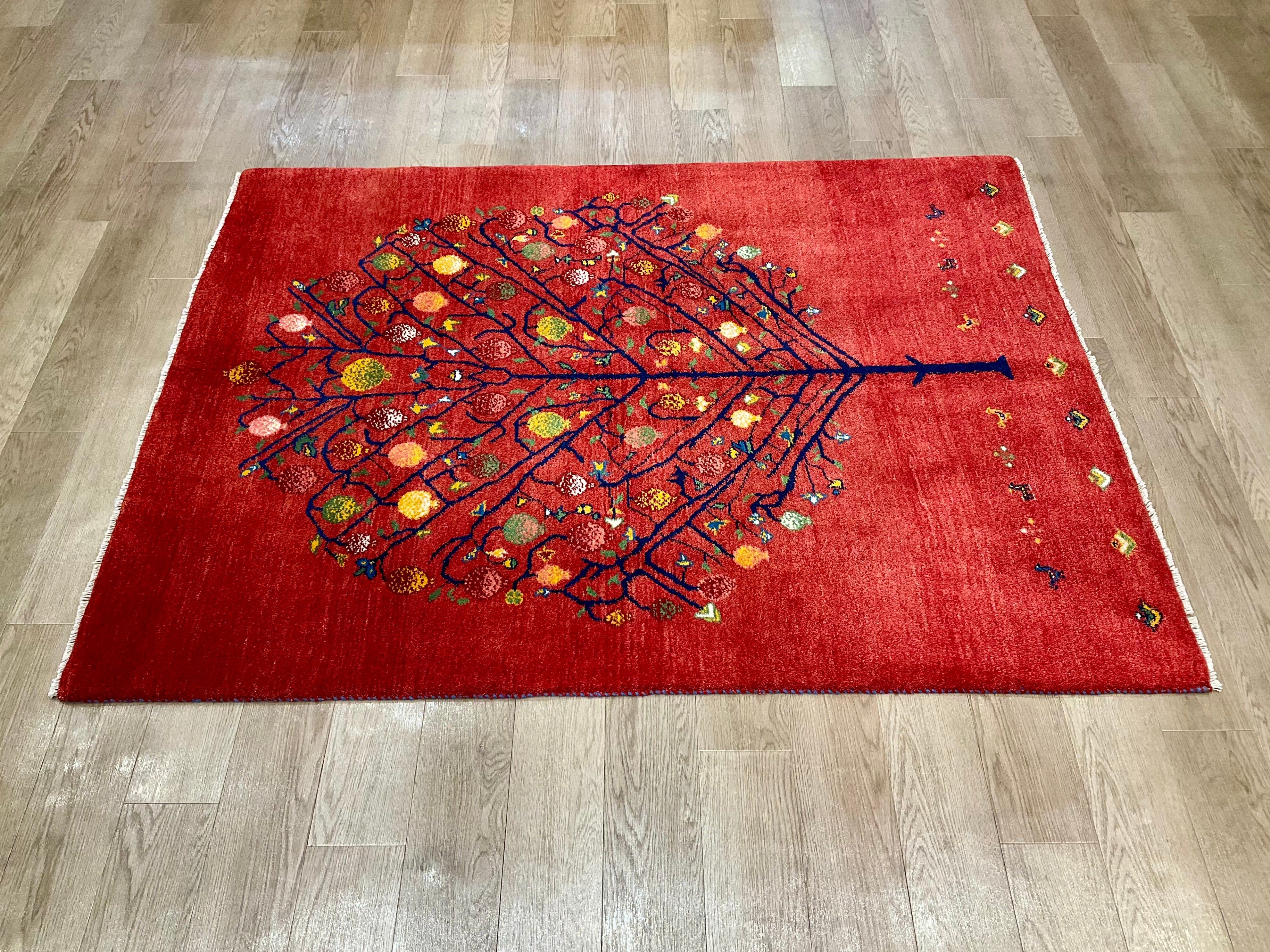 リンゴちゃん☆ペルシャ絨毯 ギャッベ 195cm x 150cm RJ10581 – ペルシャ絨毯専門店 ペルシャンパトリス