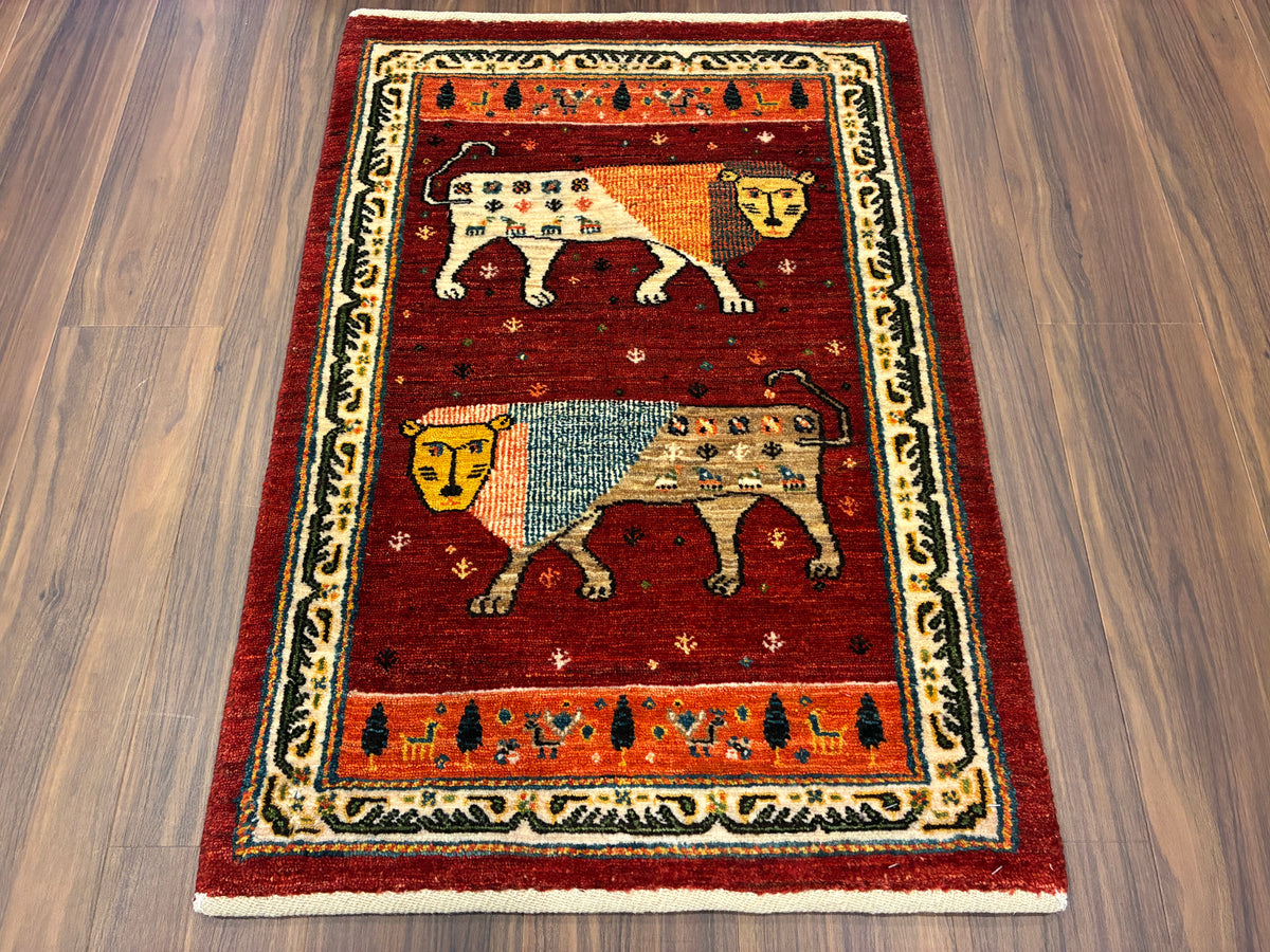 【千葉店】カシュクリギャッベ 89cm x 62cm RJ17291