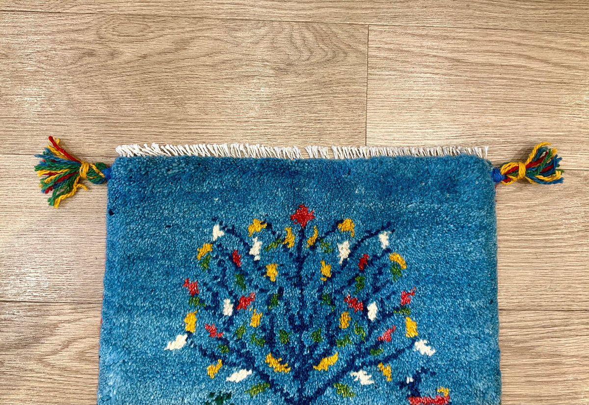 【福岡店】ギャッベ 41cm x 39cm Z3534