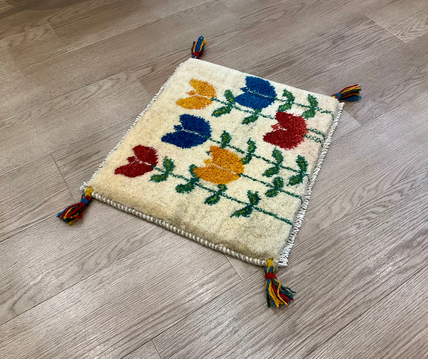 ギャッベ 45cm x 40cm Z1264