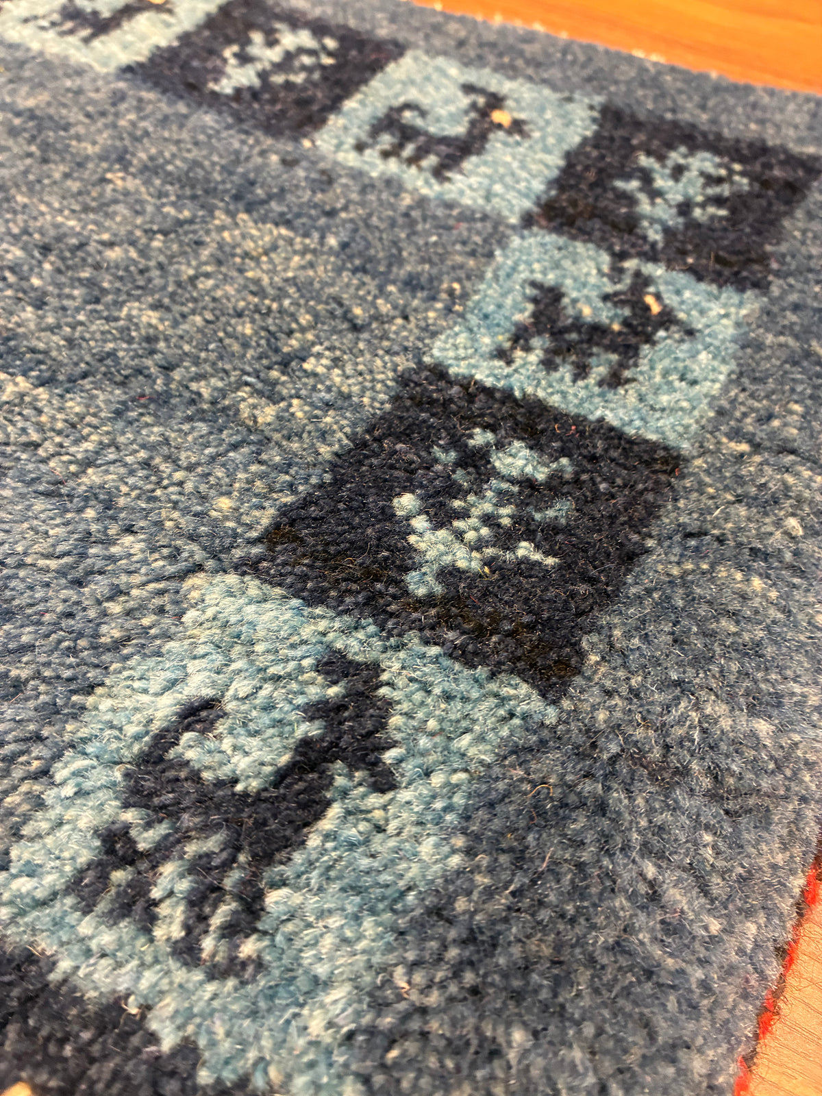 【千葉店】ギャッベ 43cm x 39cm Z3595