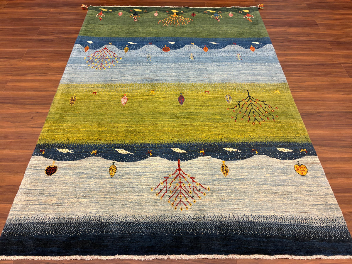 【千葉店】カシュクリギャッベ  210cm x 150cm BT5129