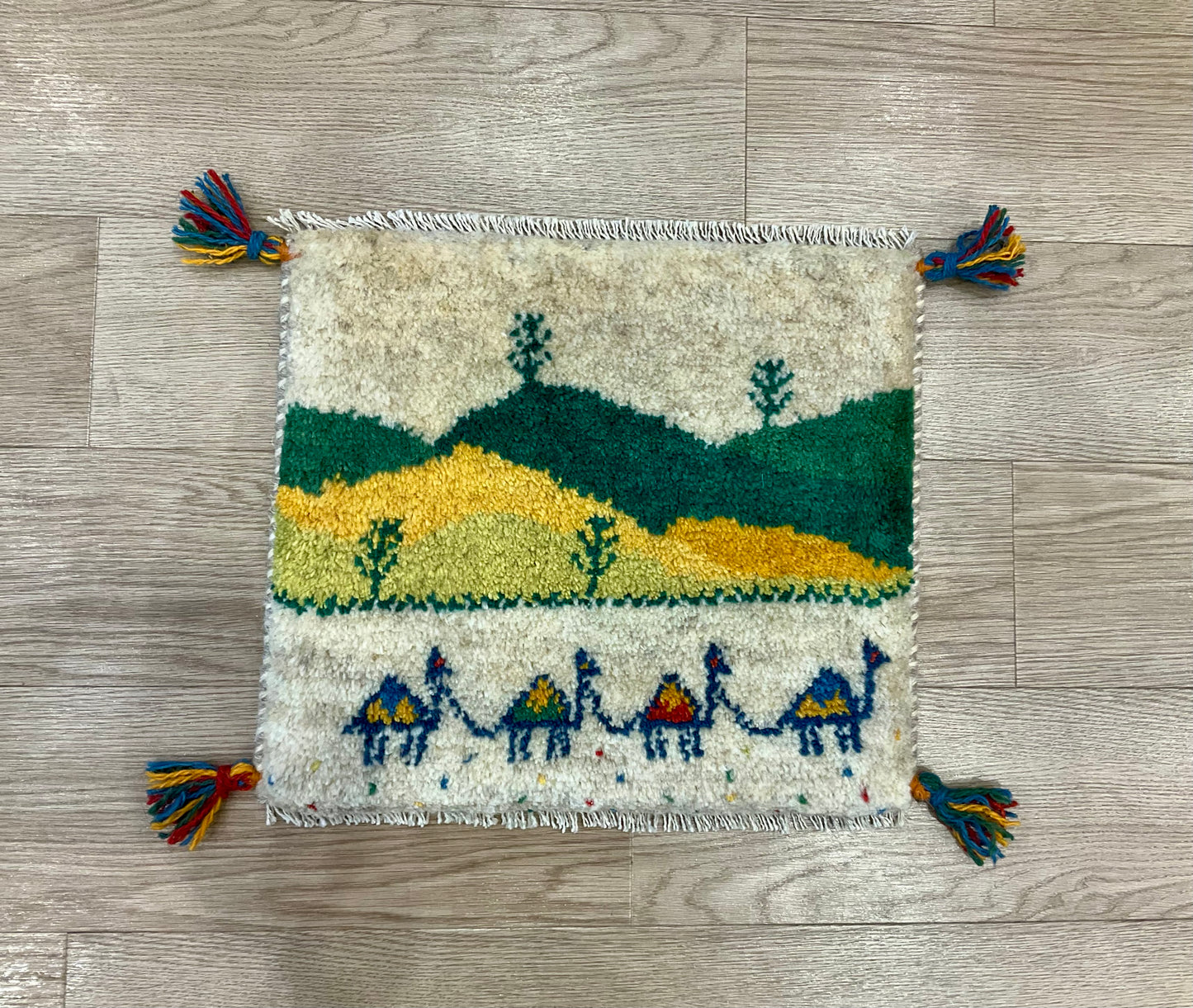 ギャッベ 42cm x 38cm Z436