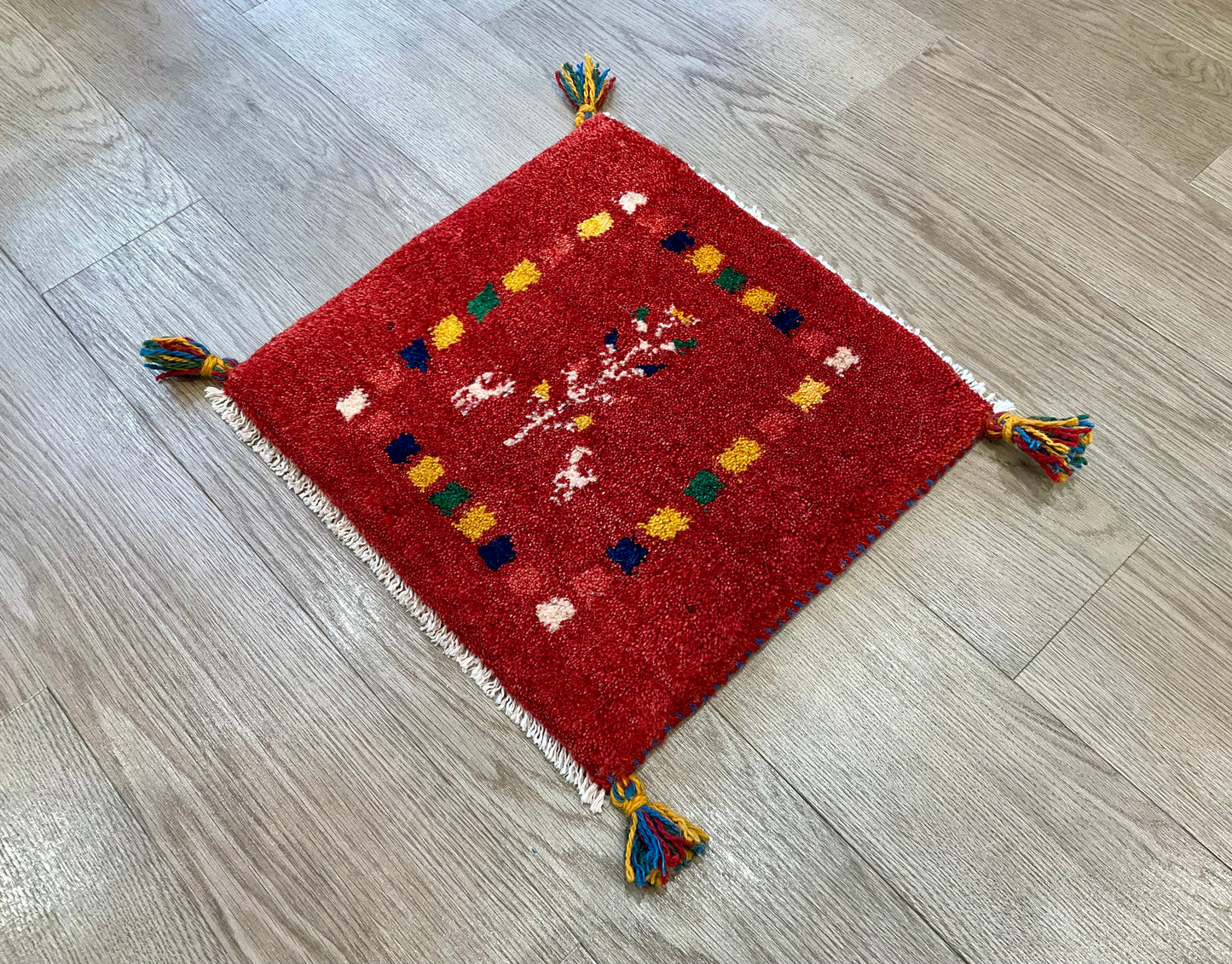 ギャッベ 43cm x 40cm Z490