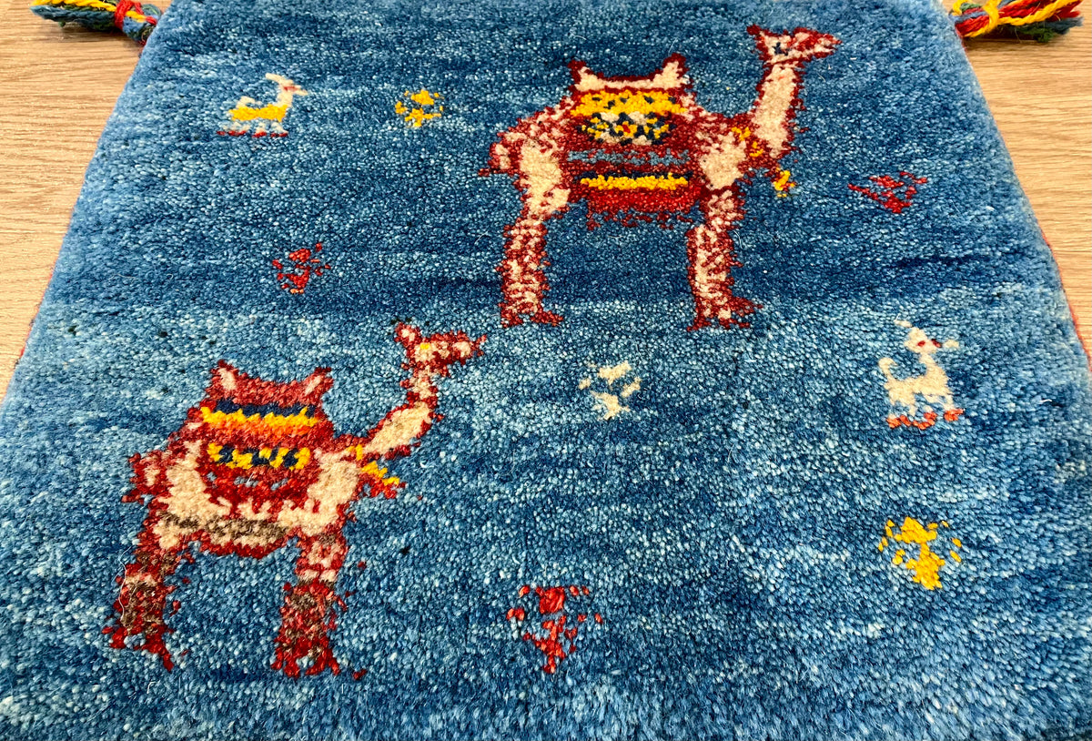 【福岡店】ギャッベ 43cm x 38cm Z3587