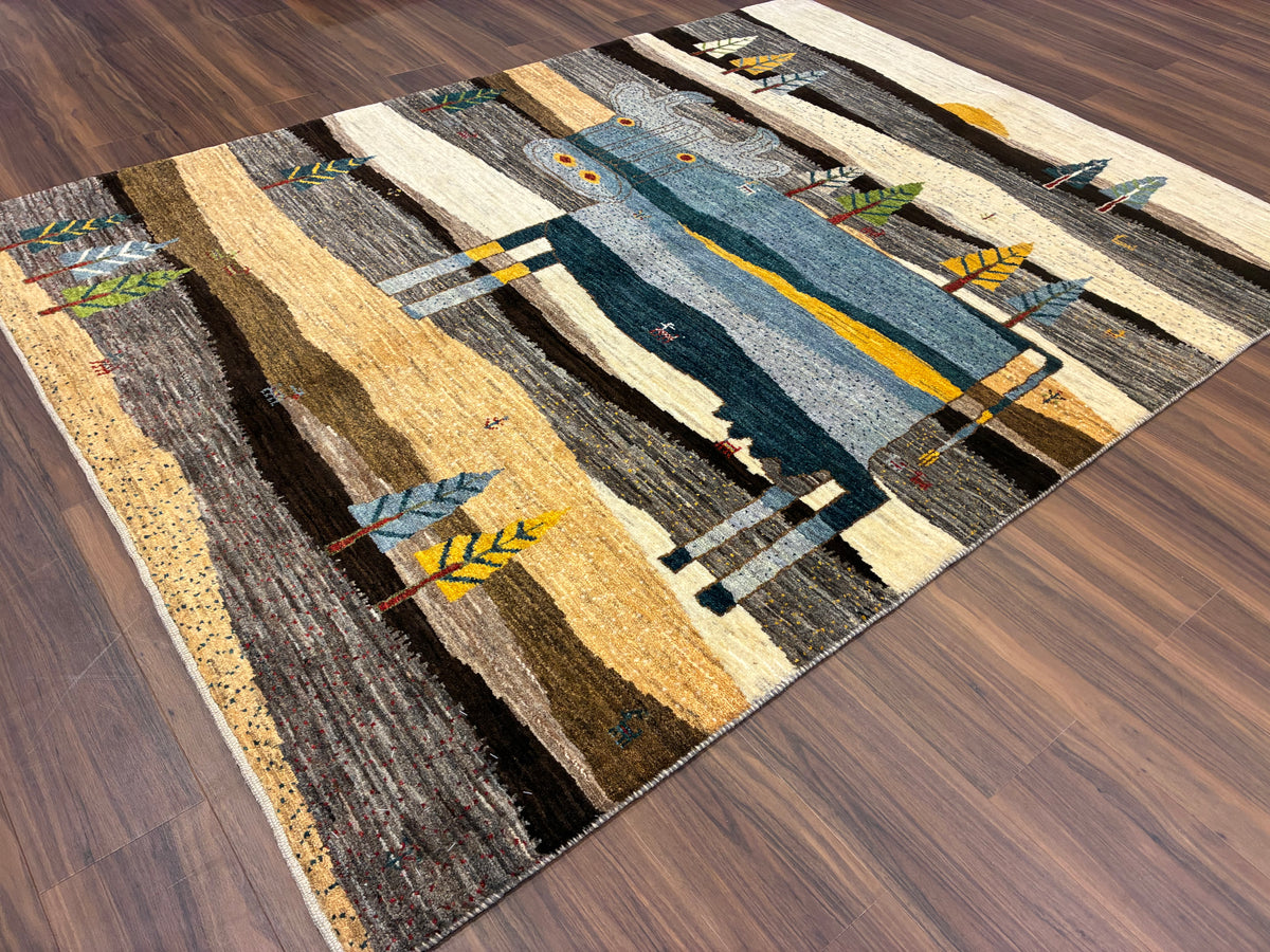 【千葉店】カシュクリギャッベ  199cm x 148cm RJ17447
