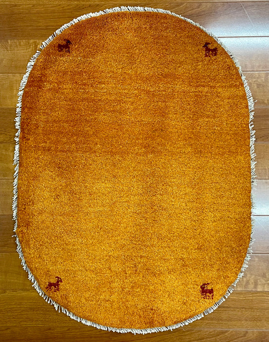 【オンライン限定】ギャッベ 88cm x 64cm (楕円形) RJ12839