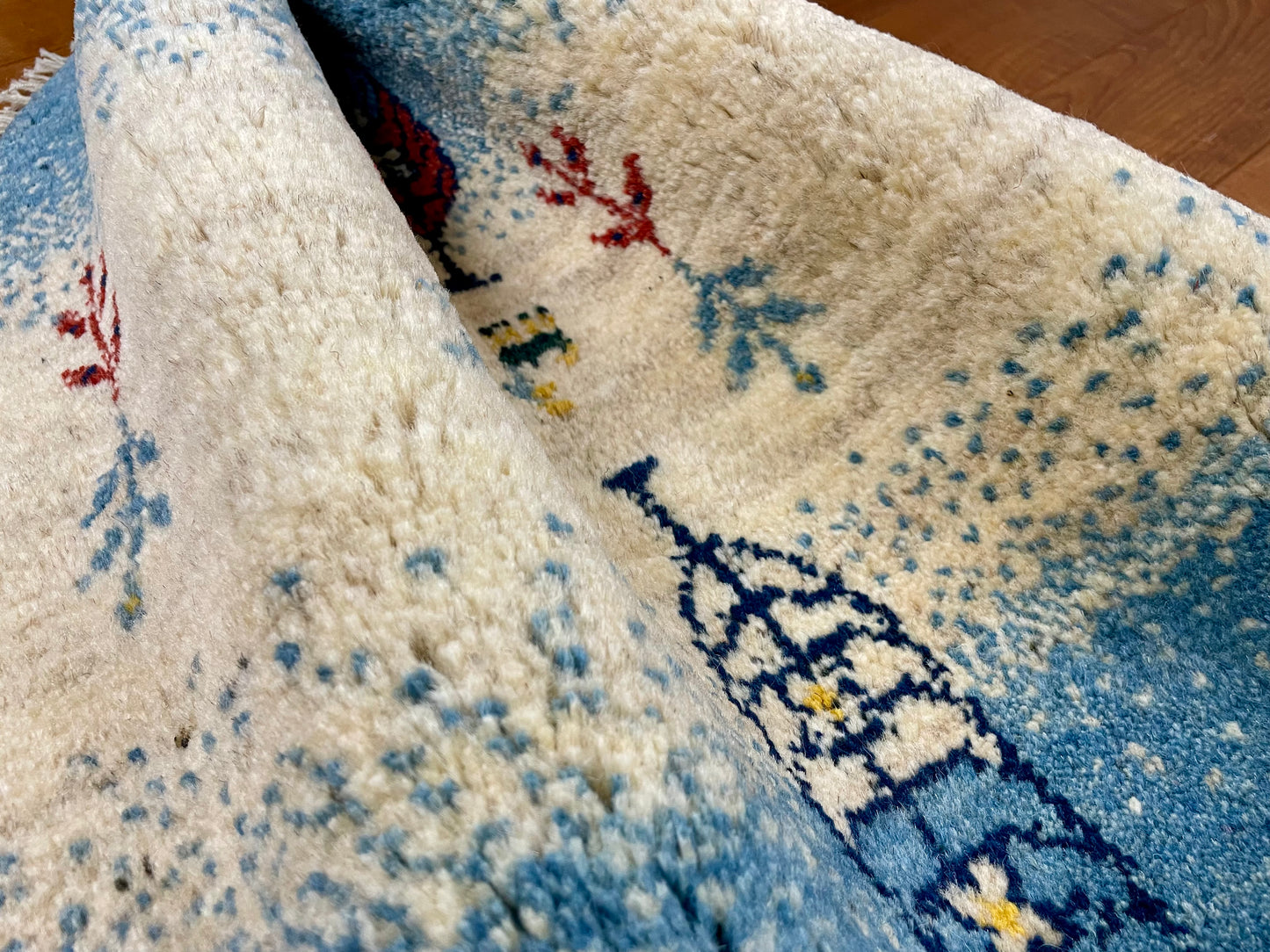 【オンライン限定】ギャッベ 90cm x 62cm (楕円形) RJ12471