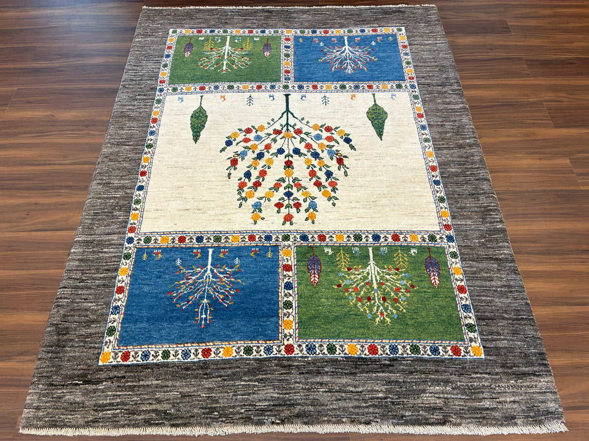 【千葉店】カシュクリギャッベ  200cm x 153cm RJ14429