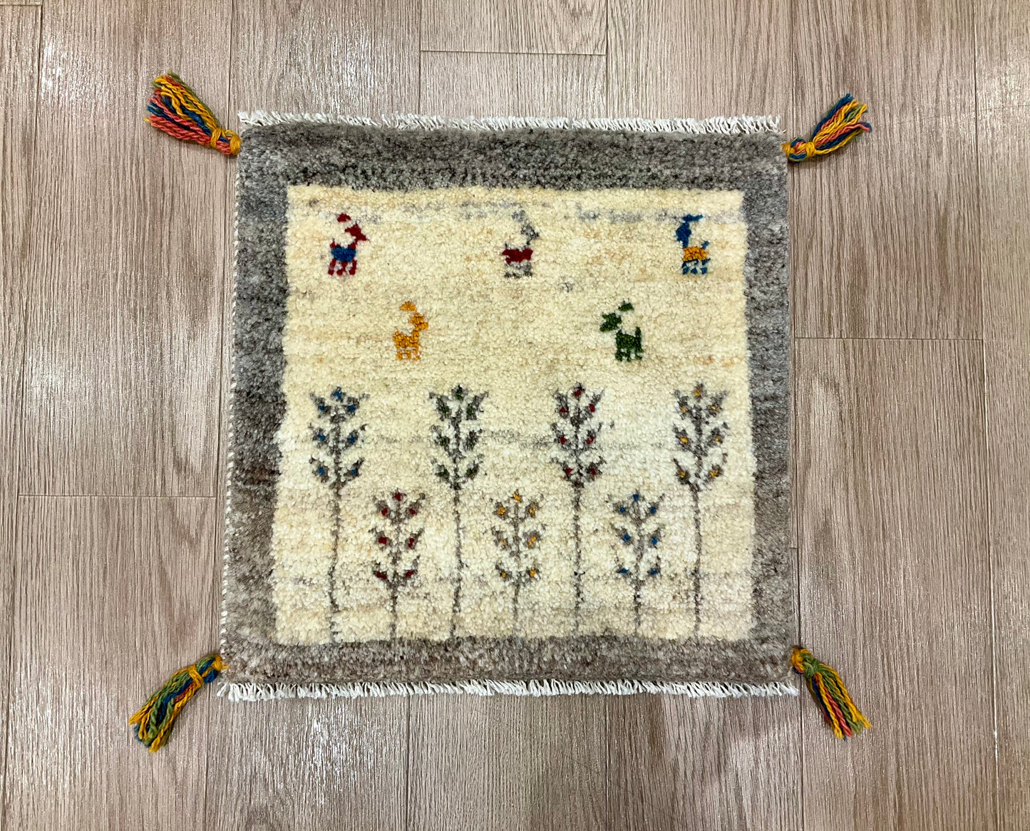 ギャッベ 44cm x 43cm T778