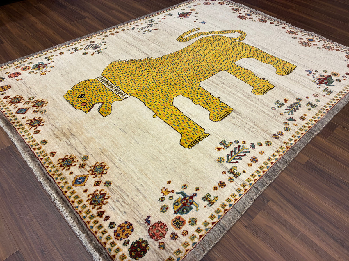 【千葉店】カシュクリギャッベ  202cm x 155cm RJ14838