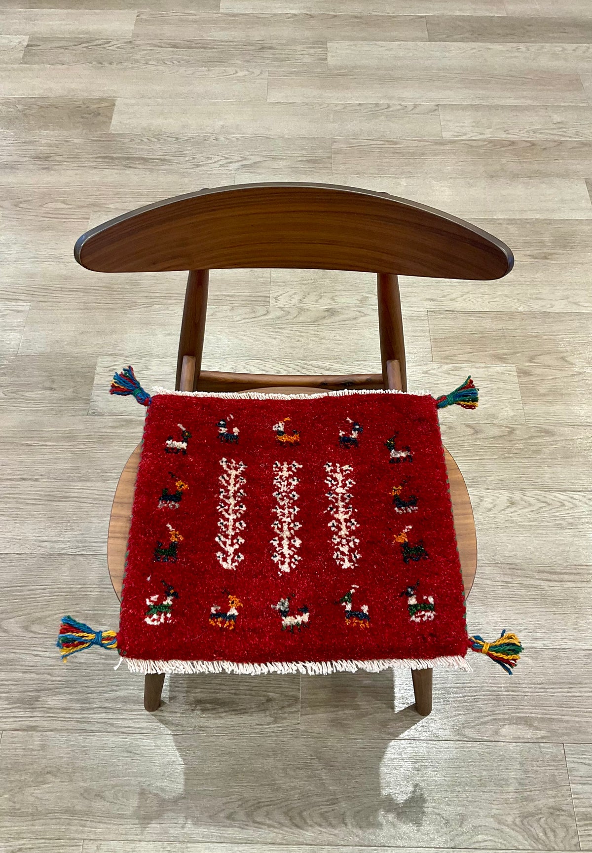 【福岡店】ギャッベ 43cm x 39cm Z3359