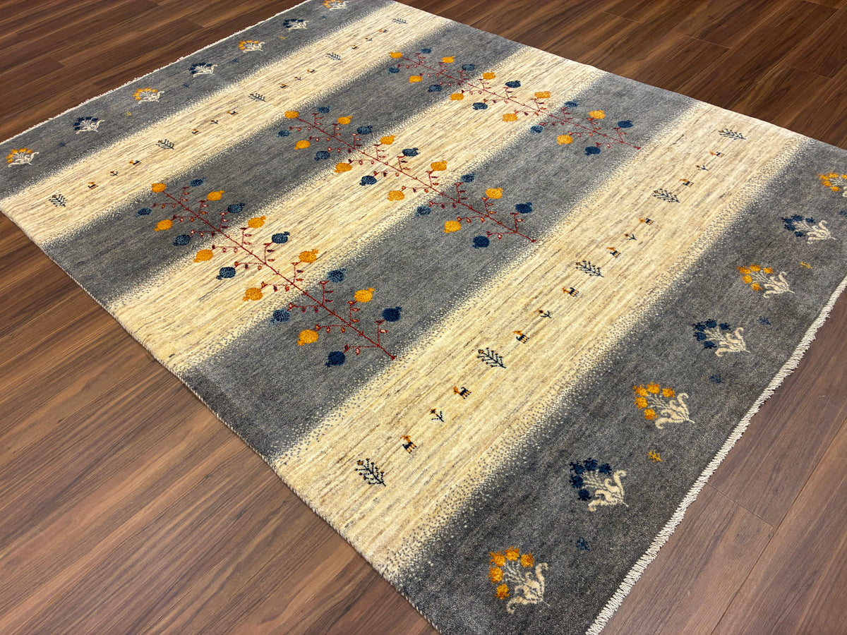 【千葉店】カシュクリギャッベ  202cm x 152cm RJ14738