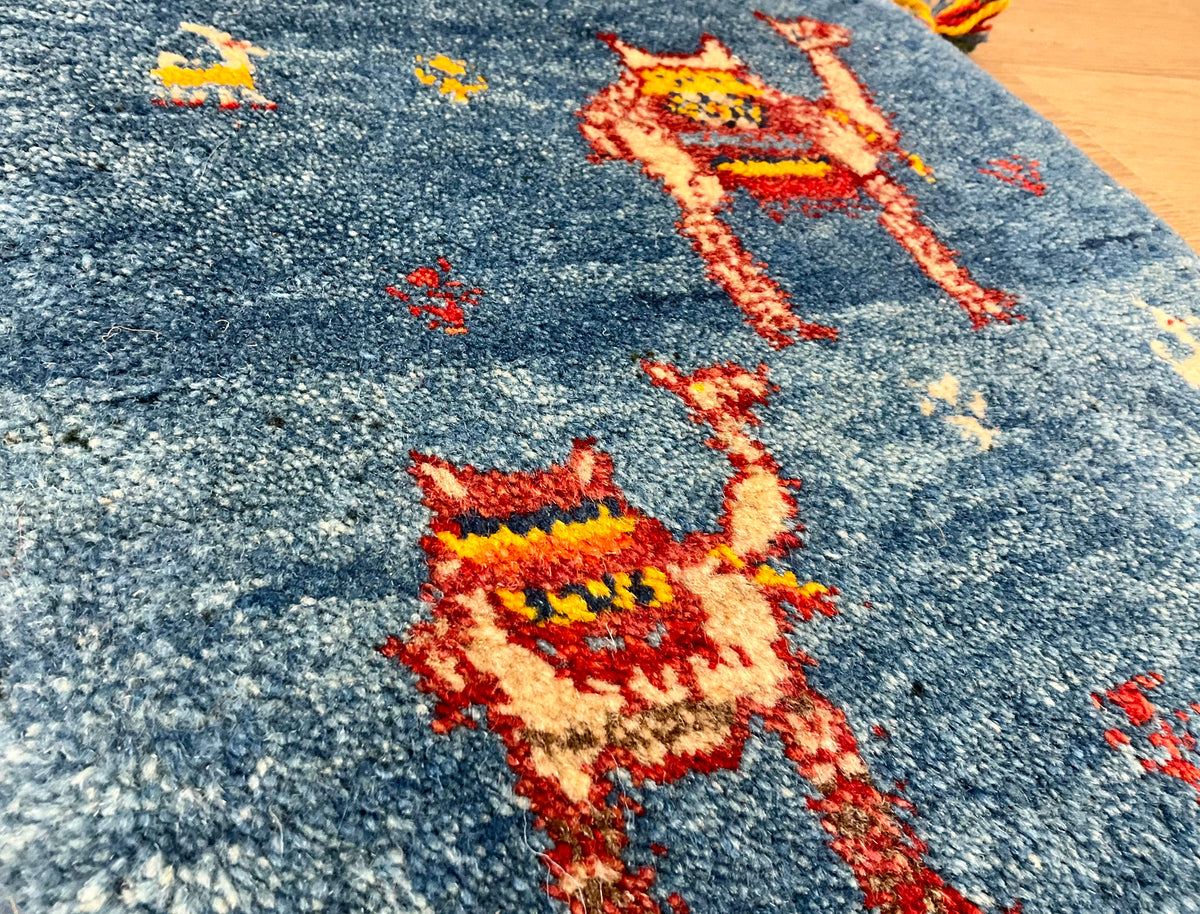 【福岡店】ギャッベ 43cm x 38cm Z3587