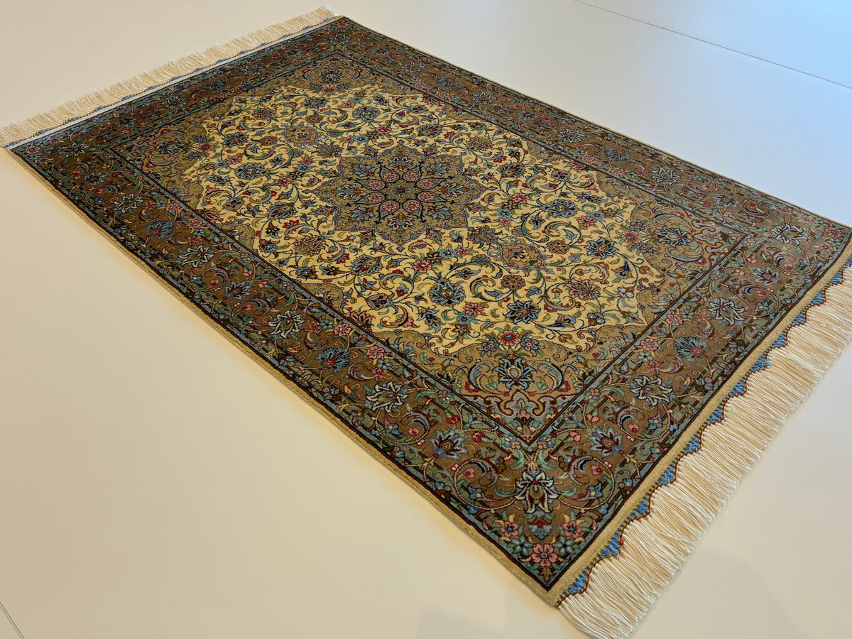 【千葉店】カシャーンシルク アルシャディ工房 92cm x 60cm NT11325