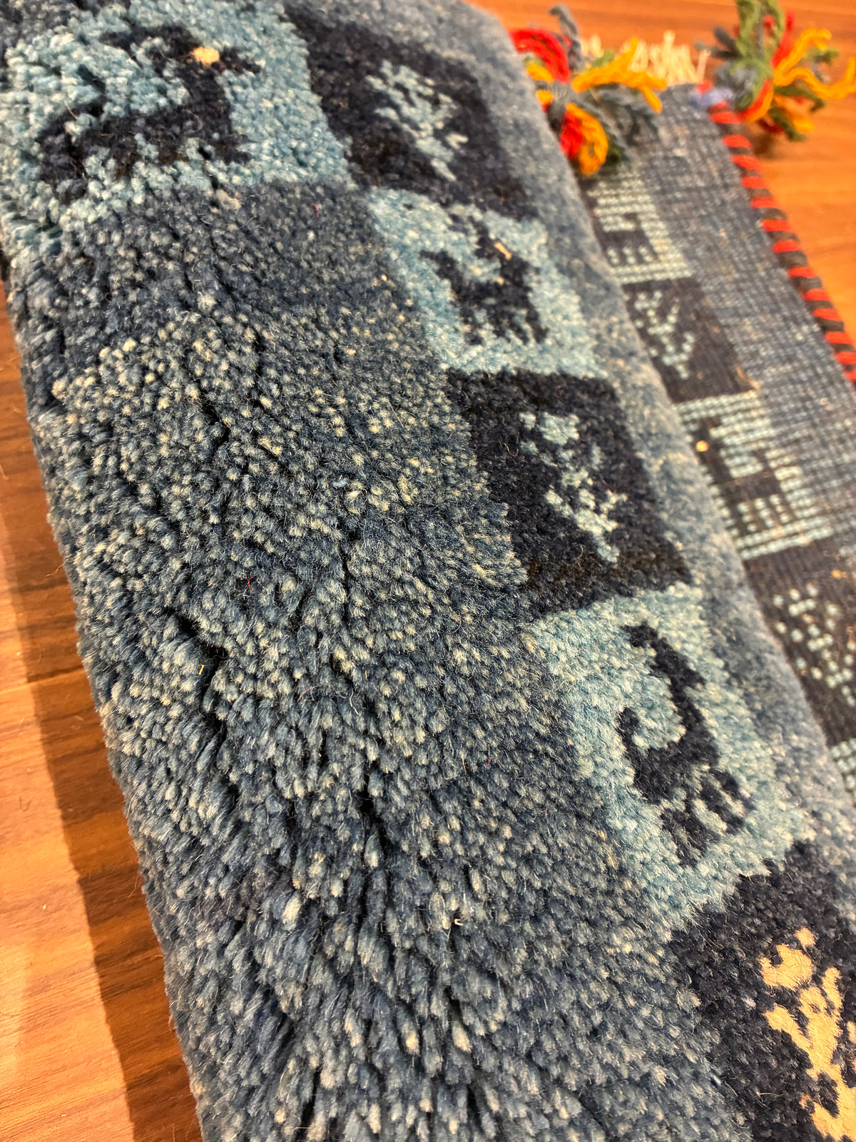 【千葉店】ギャッベ 43cm x 39cm Z3595