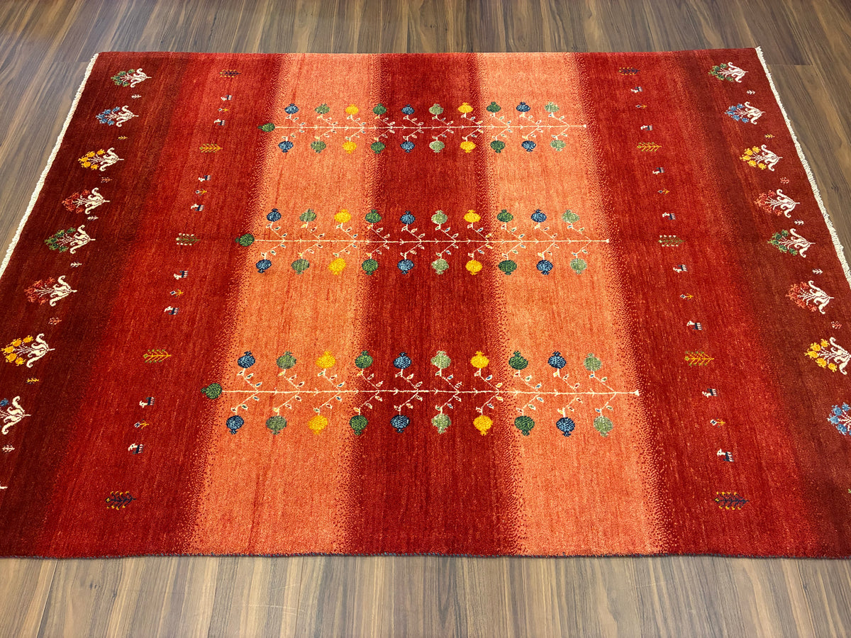 【千葉店】カシュクリギャッベ  200cm x 150cm RJ14442