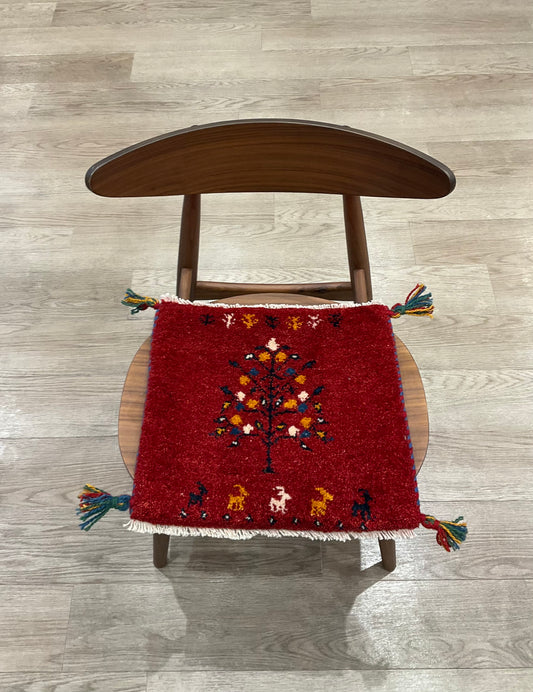 【福岡店】ギャッベ 41cm x 38cm Z3386