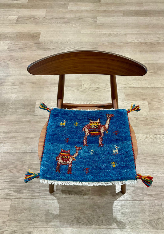 【福岡店】ギャッベ 43cm x 38cm Z3587