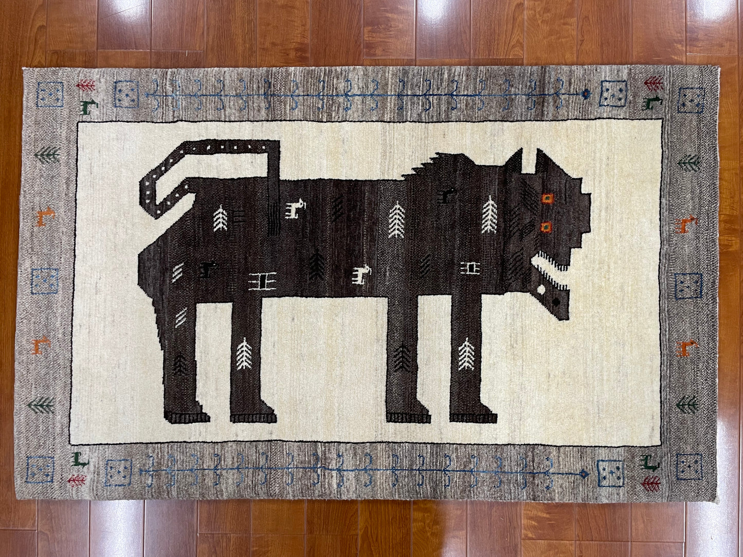 【オンライン限定】カシュクリギャッベ 132cm x 82cm RJ15169