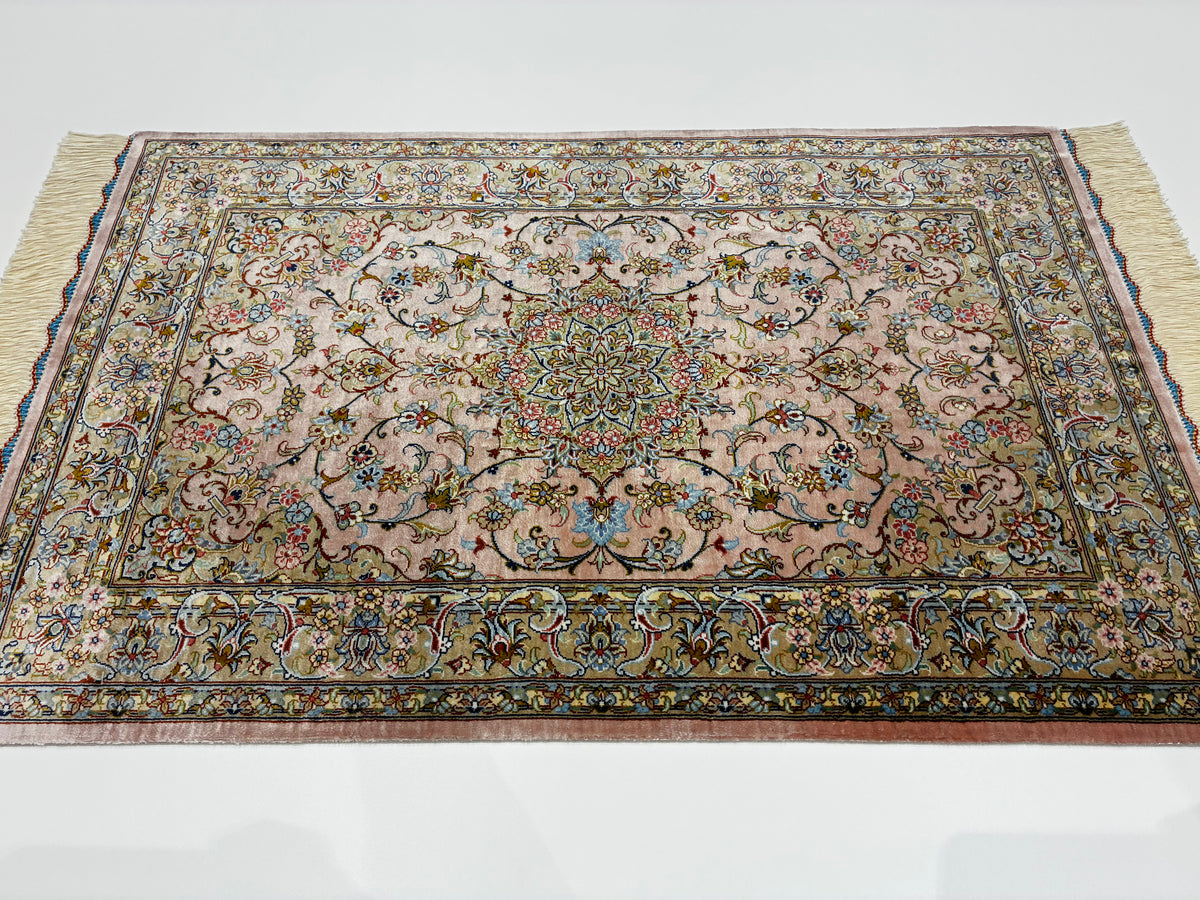【千葉店】カシャーンシルク アルシャディ工房 93cm x 58cm PS6820